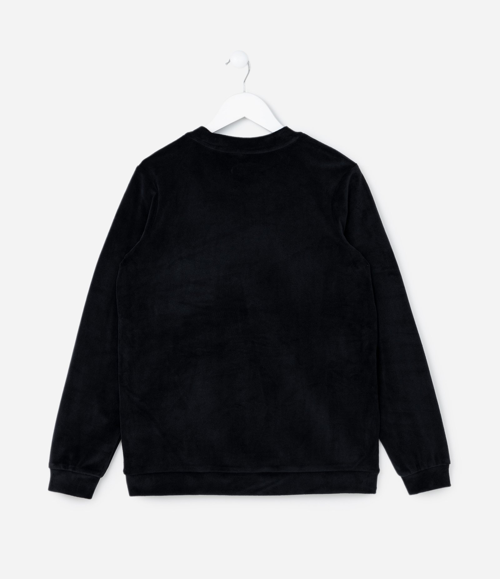 Pijama Infantil Longo em Plush com Estrela de Strass - Tam 5 ao 14 anos Preto/Cinza 3