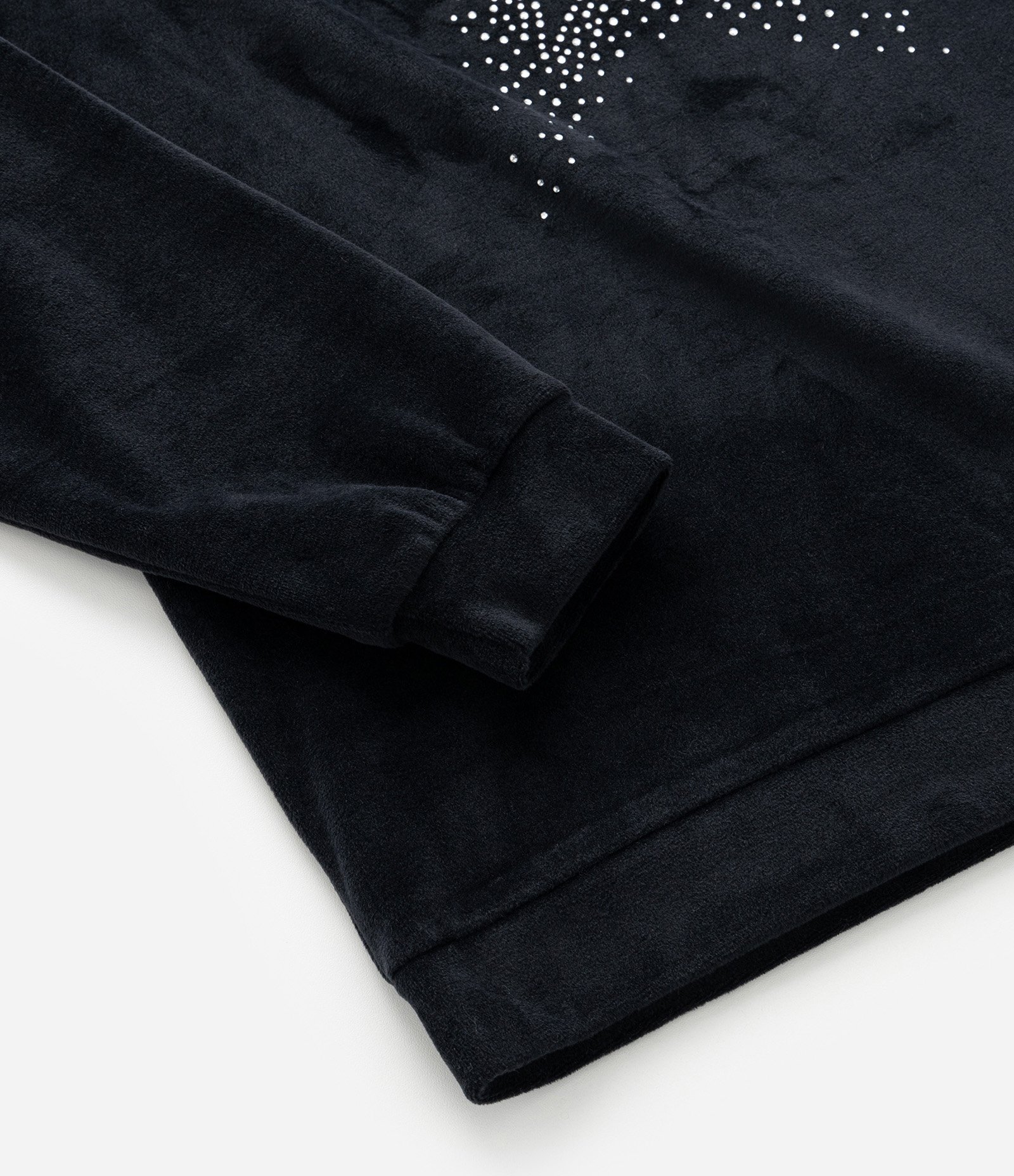 Pijama Infantil Longo em Plush com Estrela de Strass - Tam 5 ao 14 anos Preto/Cinza 5