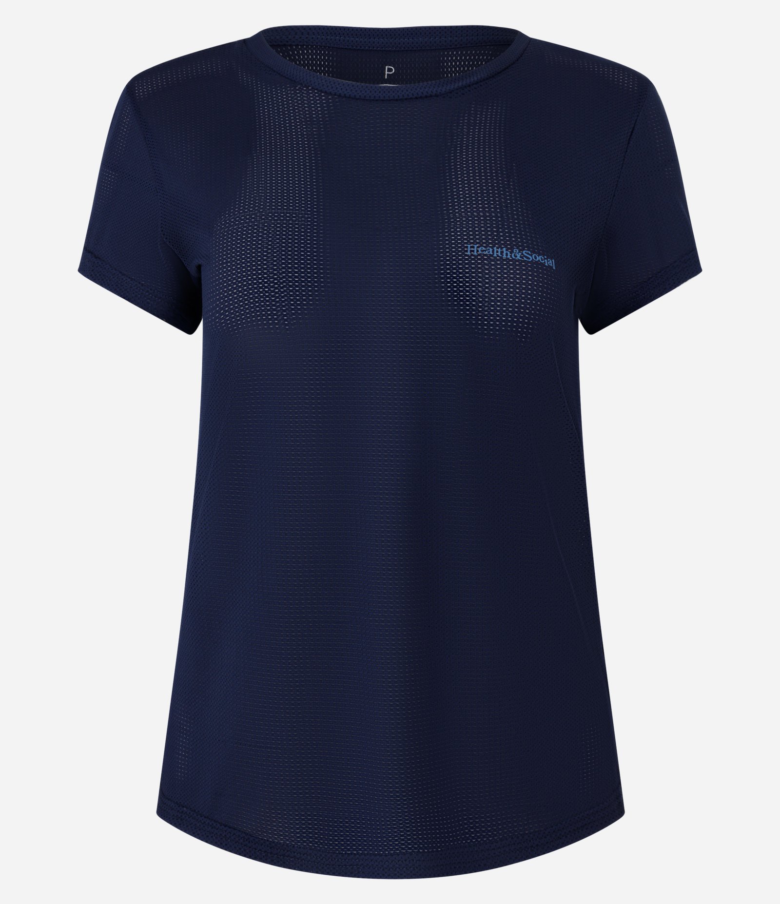 Camiseta Esportiva Alongada com Estampa Health&Social Azul 4