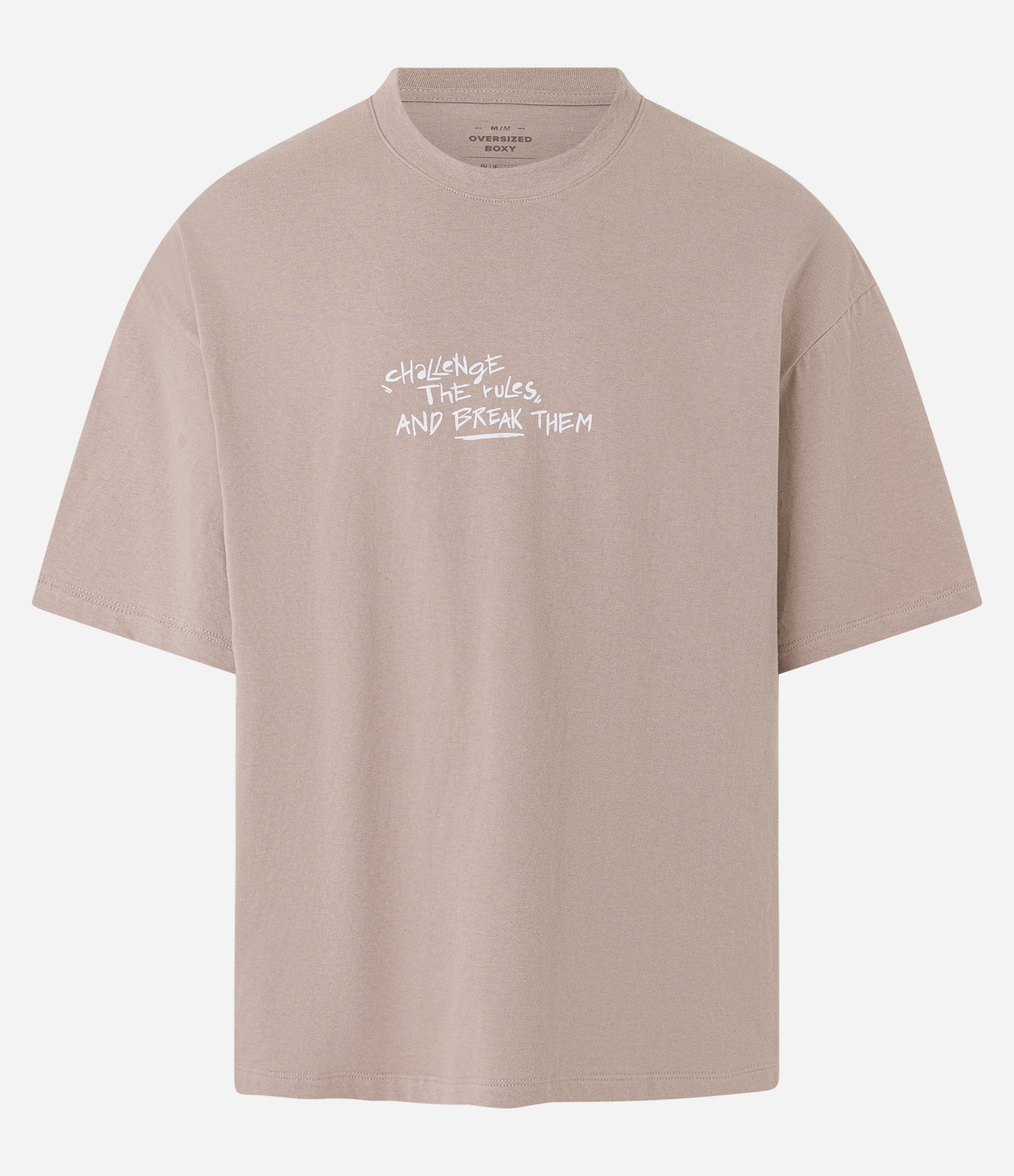 Camiseta Overboxy em Algodão com Estampa de Estátua Marrom Claro 5