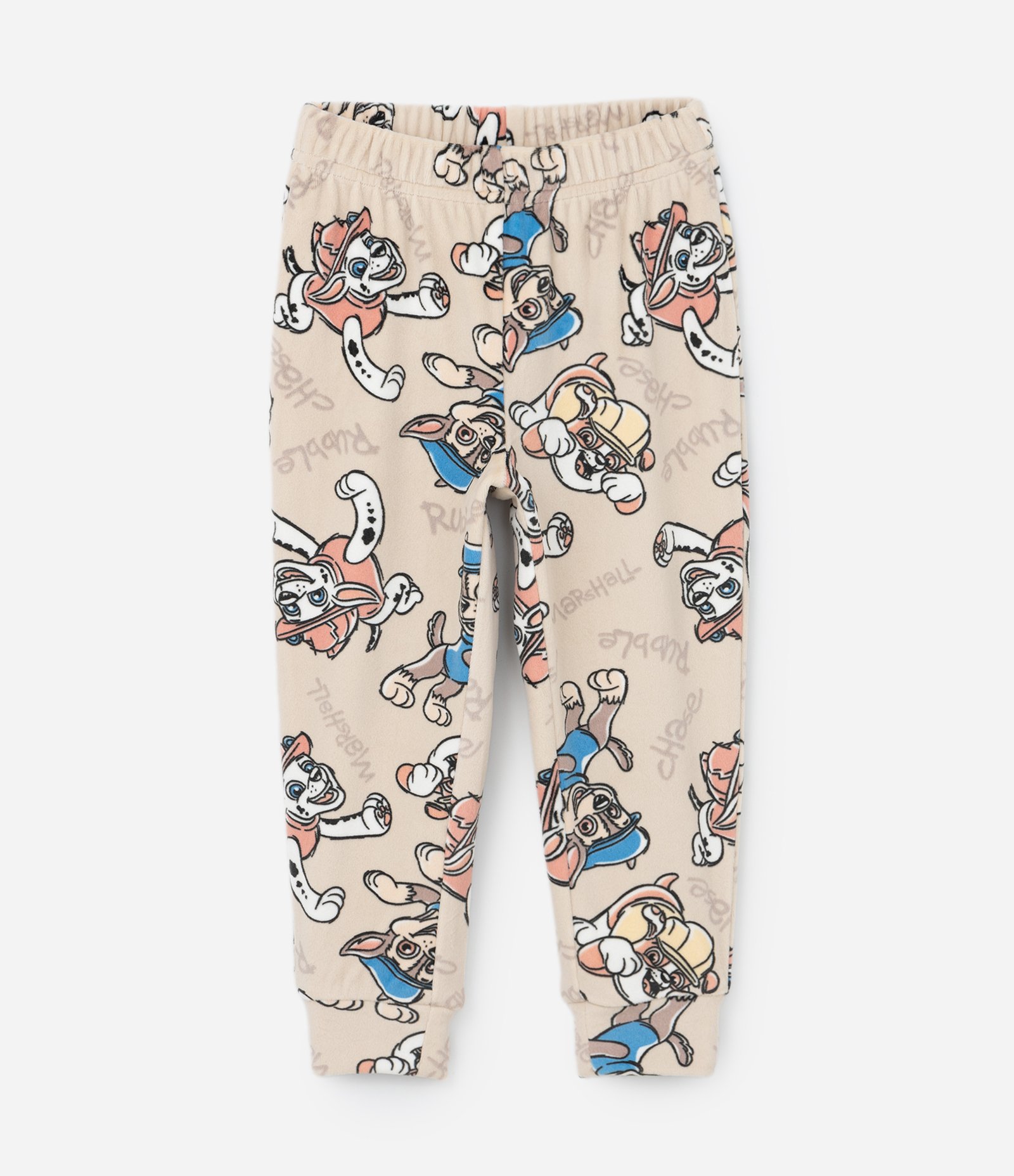 Pijama Longo Infantil em Plush com Estampa Paw Patrol - Tam 1 a 4 anos Bege 5