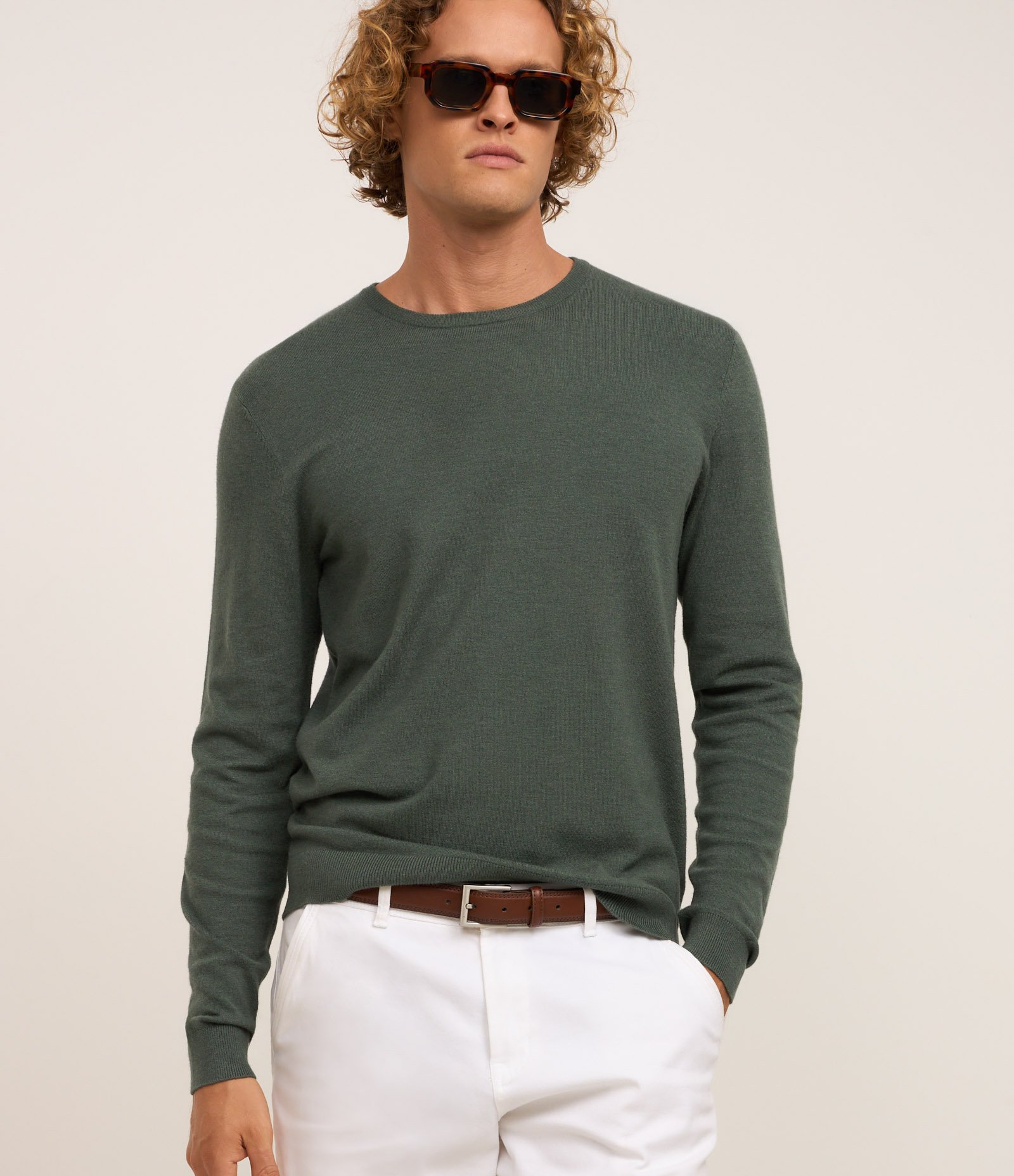 Suéter Básico em Efeito Tricô com Acabamento Canelado 1