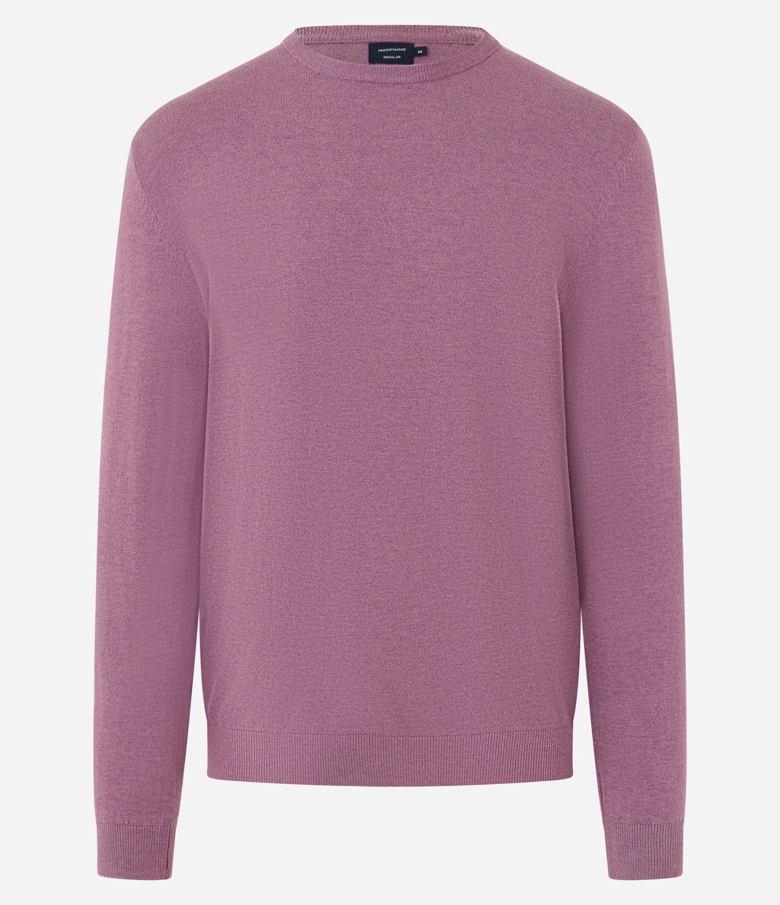 Suéter Básico em Efeito Tricô com Acabamento Canelado Roxo 4