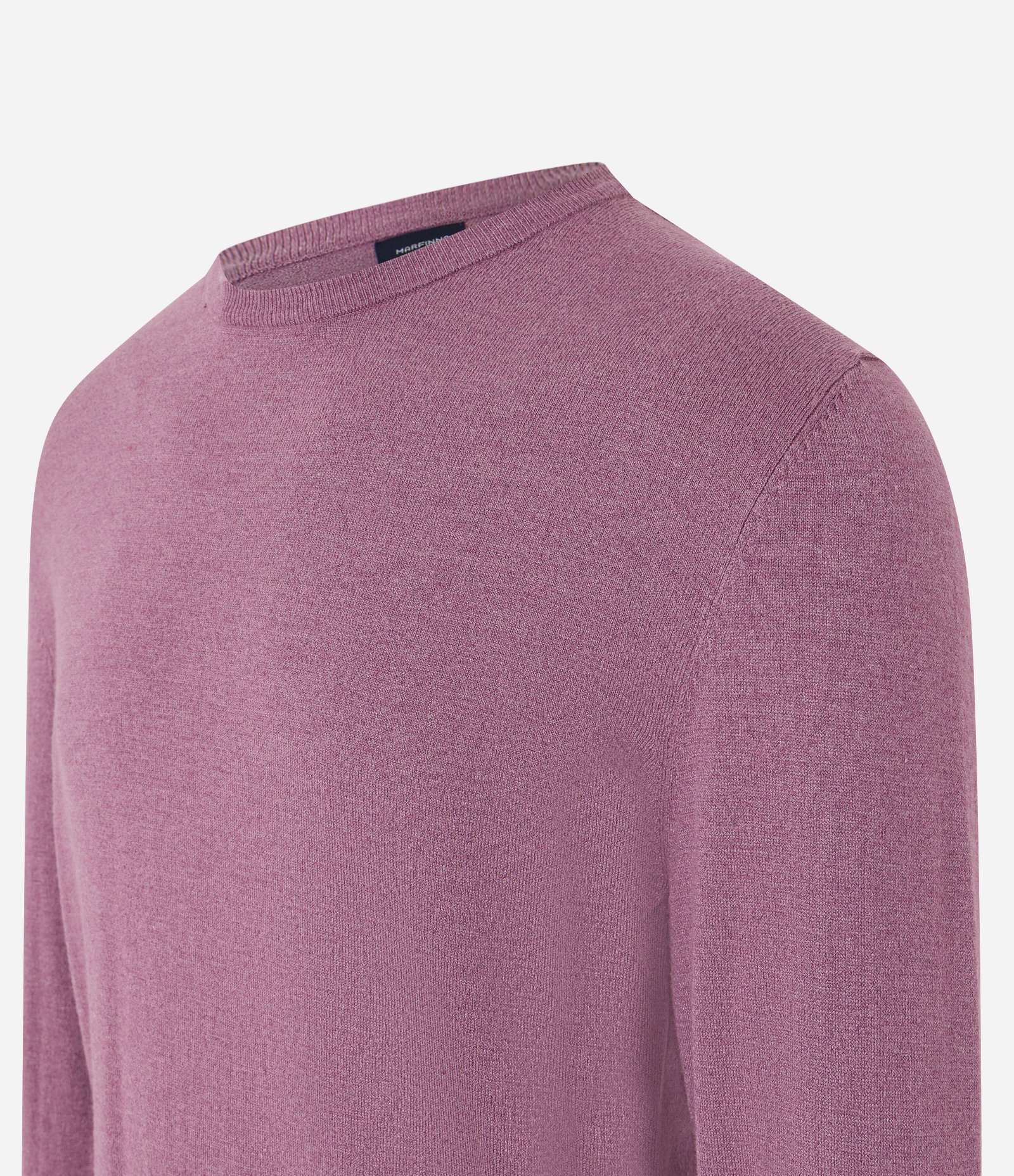 Suéter Básico em Efeito Tricô com Acabamento Canelado Roxo 5