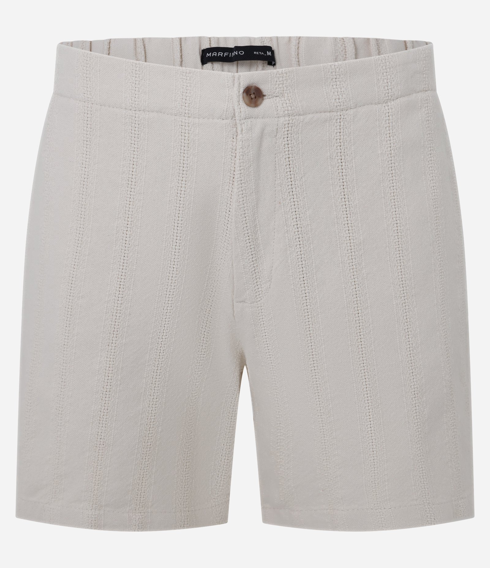 Bermuda em Algodão com Textura e Cós Elástico Off White 2