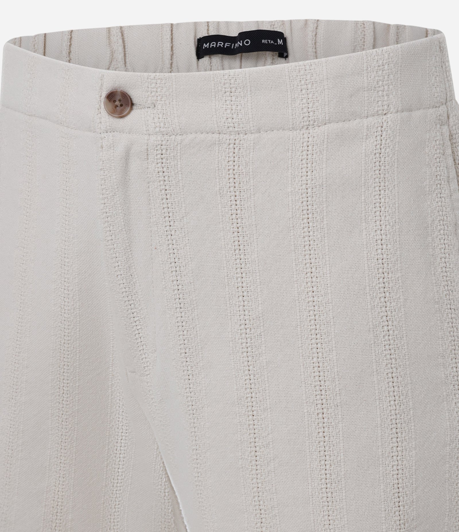 Bermuda em Algodão com Textura e Cós Elástico Off White 3