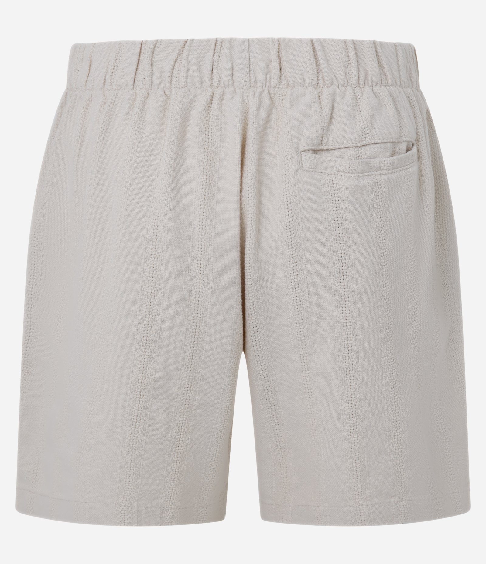 Bermuda em Algodão com Textura e Cós Elástico Off White 4