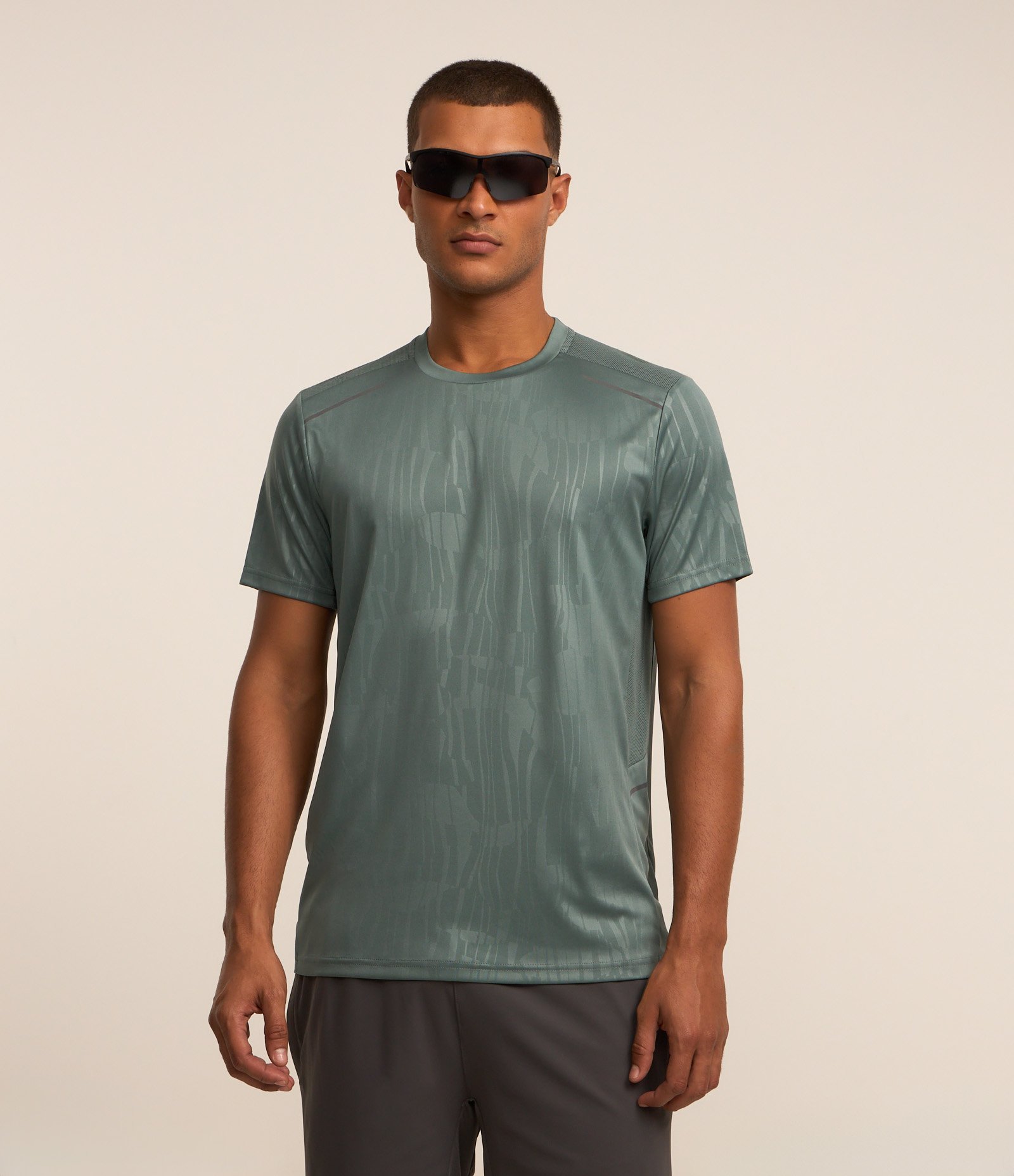 Camiseta Esportiva Tecnologia Dry com Estampa Heat Print Verde 1