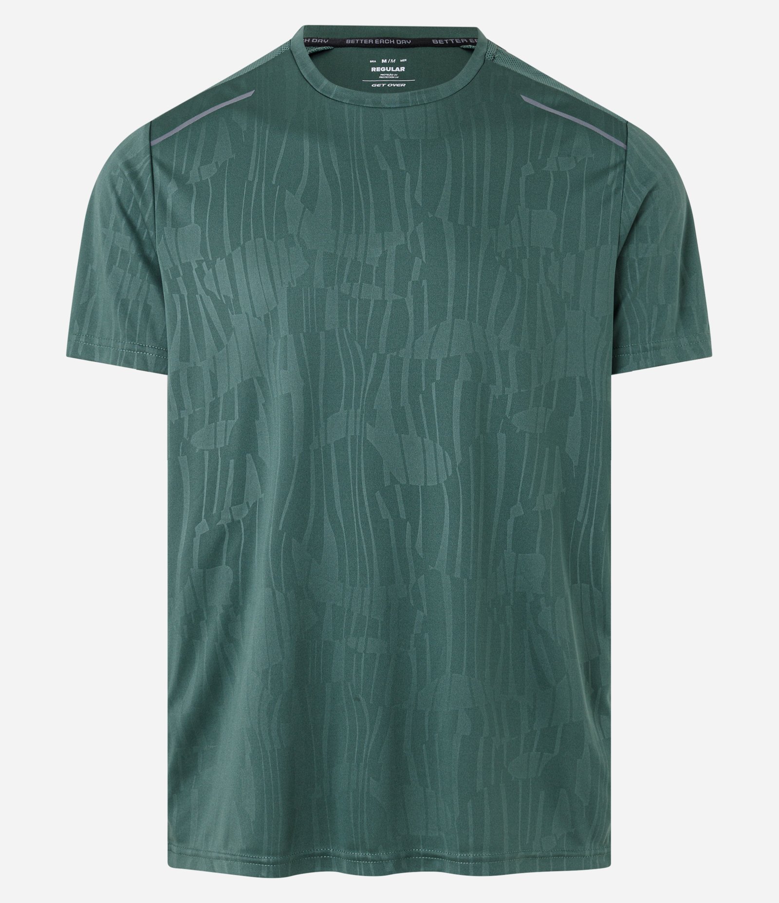 Camiseta Esportiva Tecnologia Dry com Estampa Heat Print Verde 5