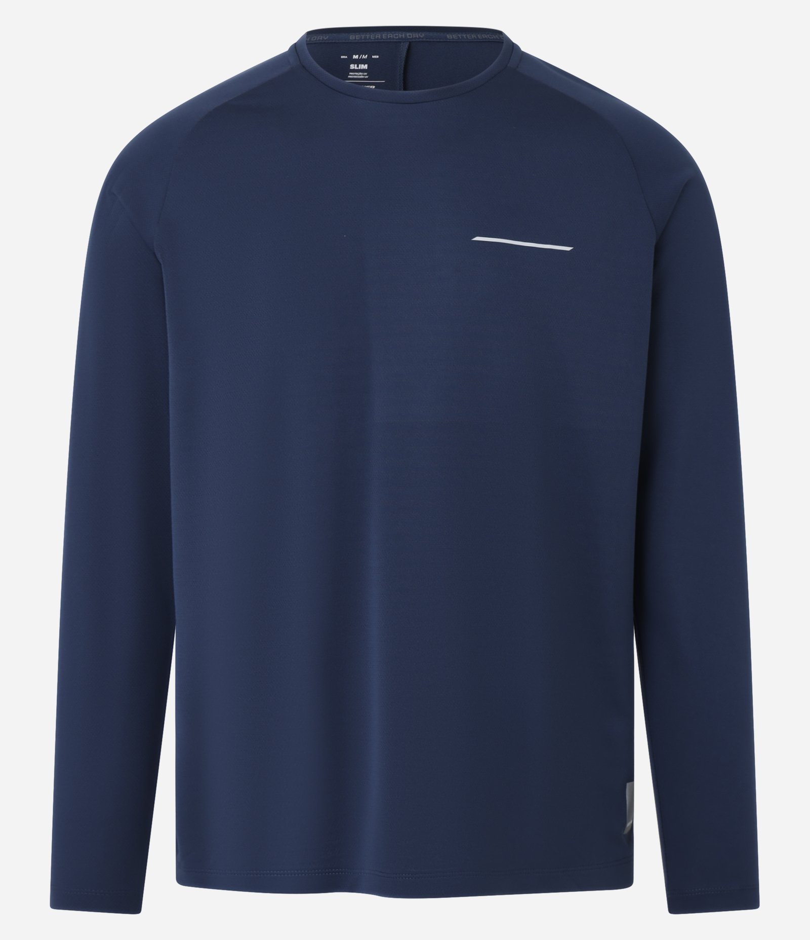 Camiseta Esportiva em Tecnologia Dry com Estampa Lettering Azul 6