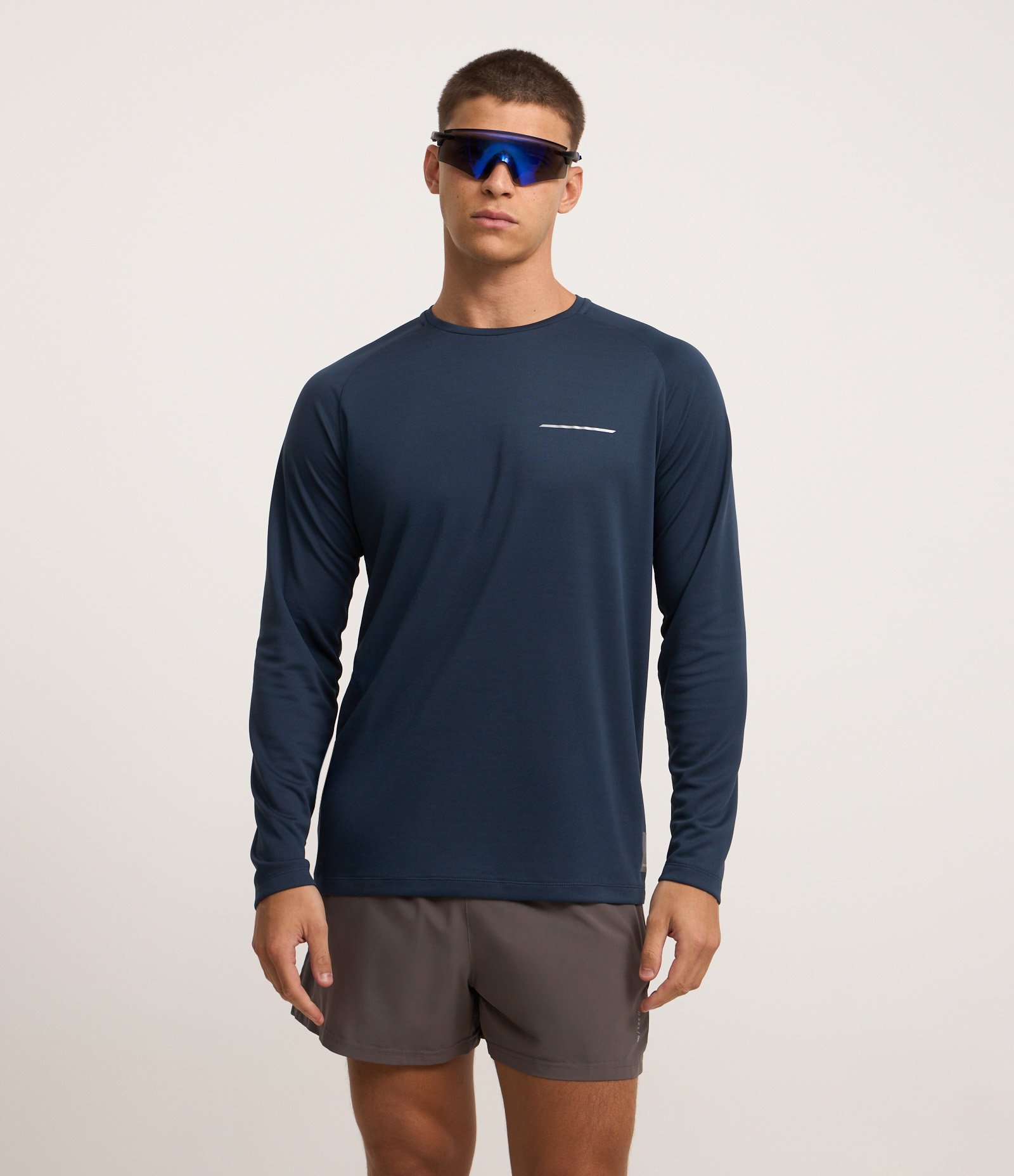 Camiseta Esportiva em Tecnologia Dry com Estampa Lettering Azul 1