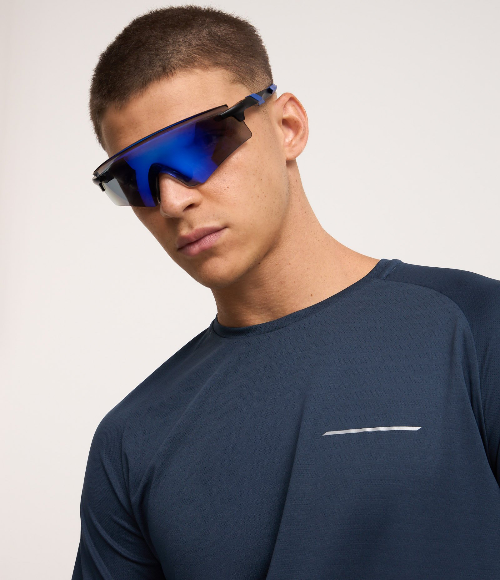 Camiseta Esportiva em Tecnologia Dry com Estampa Lettering Azul 5