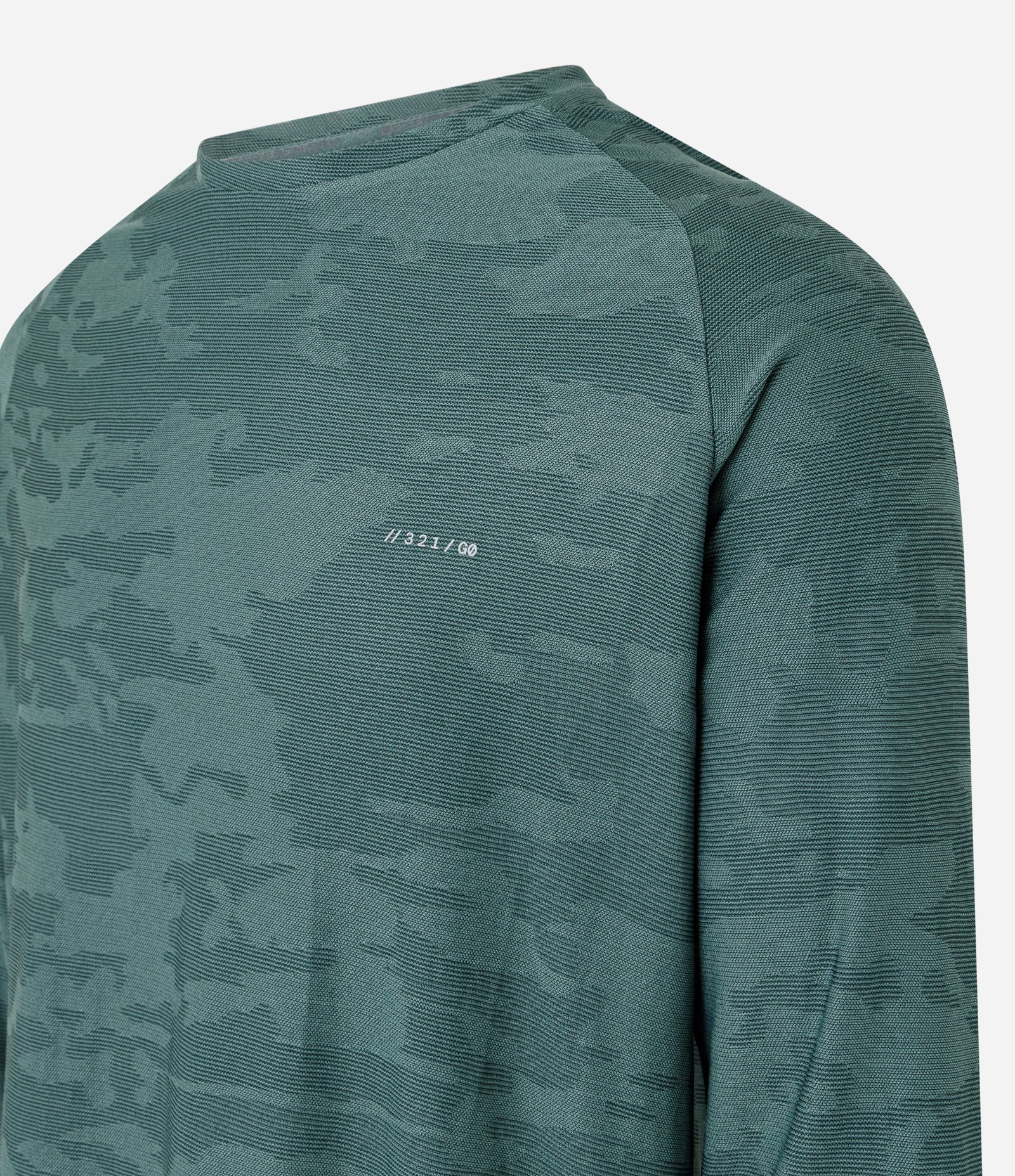 Camiseta Esportiva em Tecnologia Dry com Textura Jacquard Verde 8