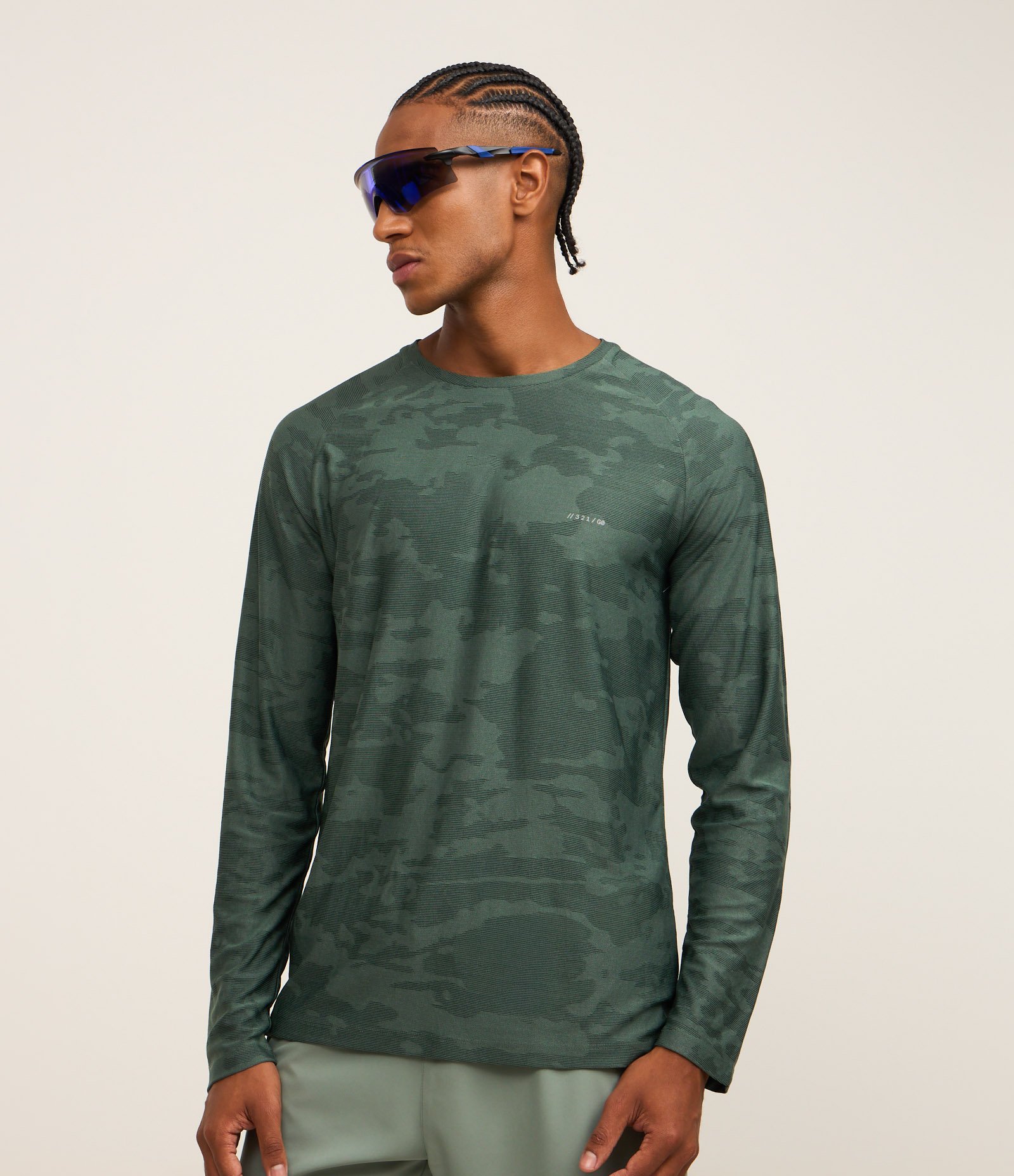Camiseta Esportiva em Tecnologia Dry com Textura Jacquard Verde 1