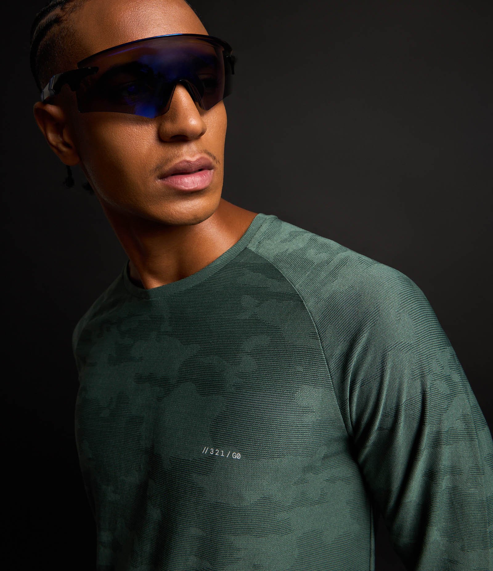 Camiseta Esportiva em Tecnologia Dry com Textura Jacquard Verde 4