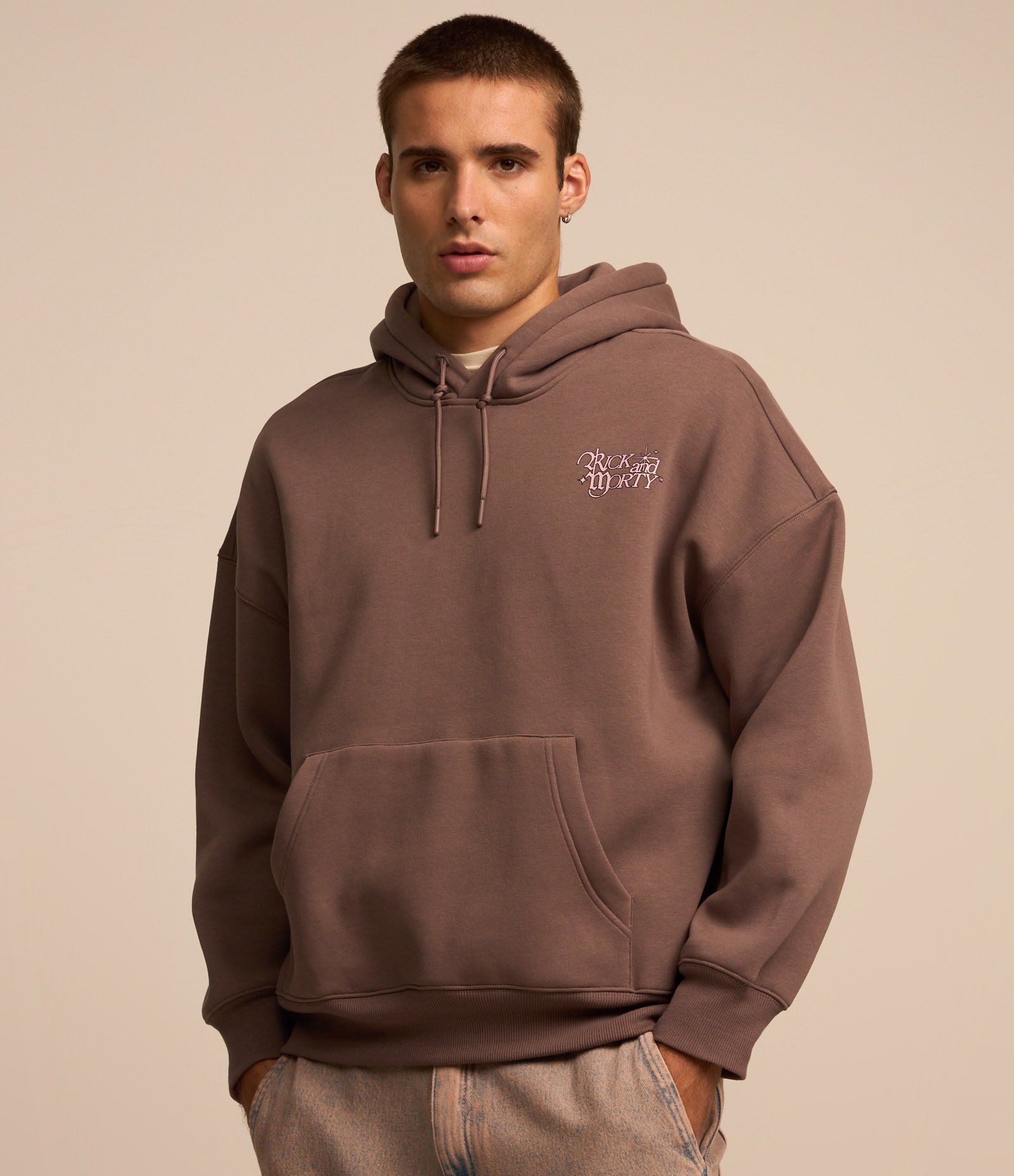 Blusão Balloon em Moletom com Estampa Rick and Morty Marrom 3