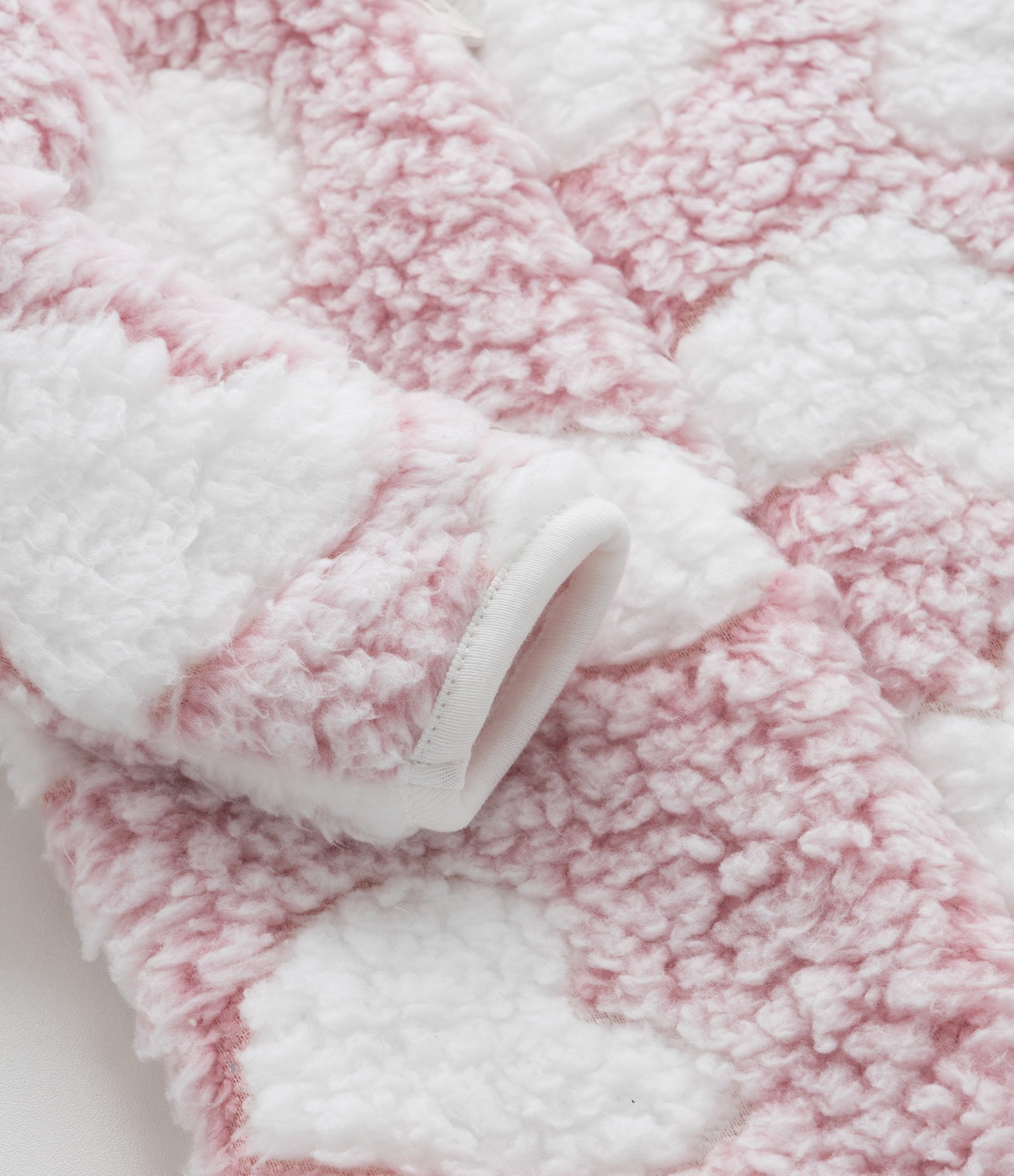 Macacão Infantil em Fleece com Estampa de Corações - Tam 0 a 24 meses Rosa 6