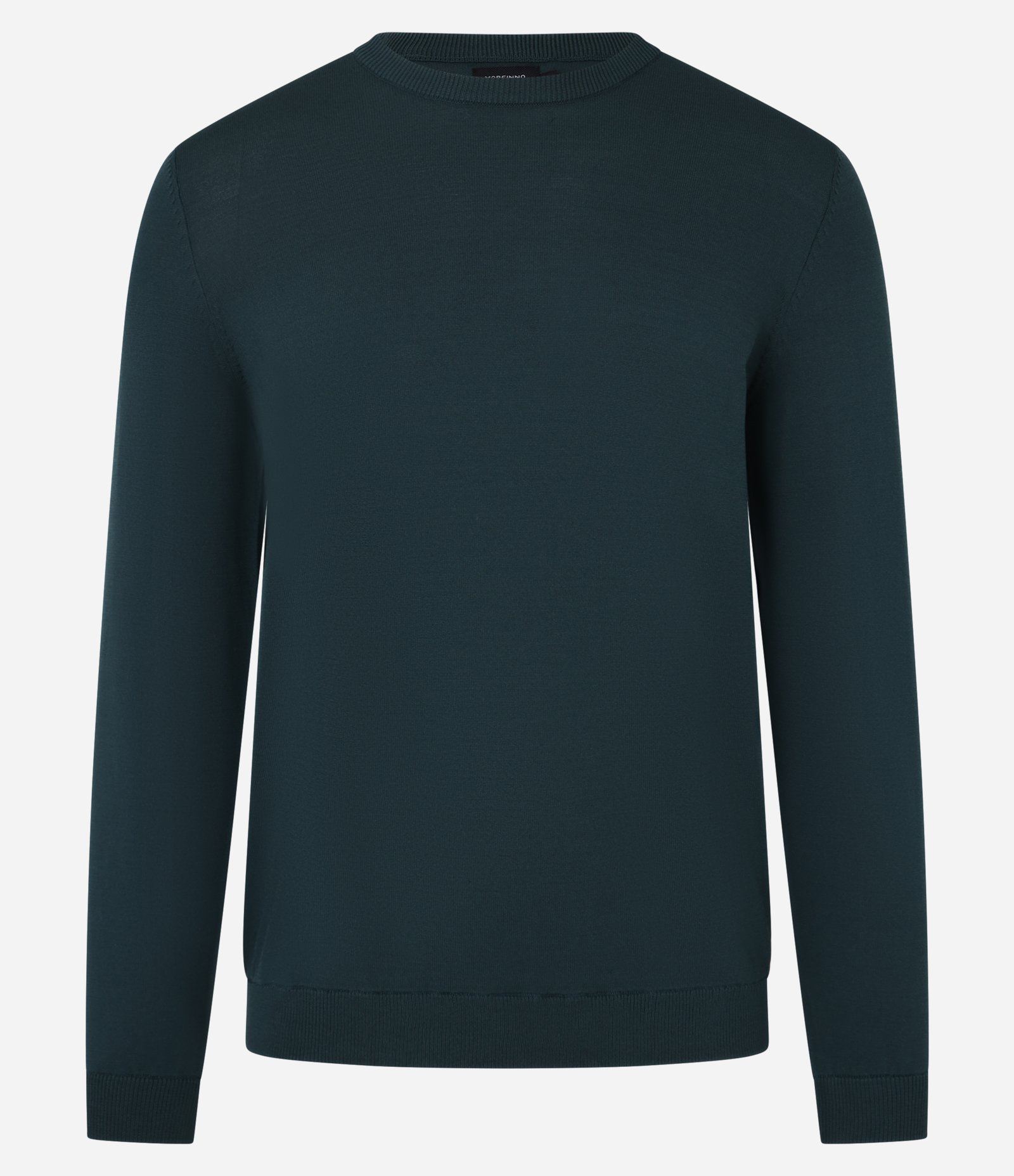 Suéter Básico em Viscose com Gola Redonda Verde Escuro 7