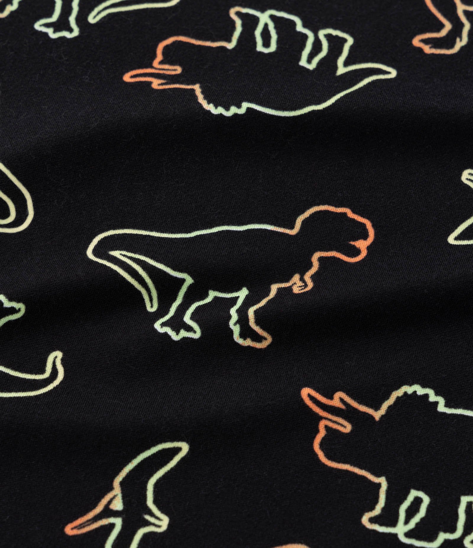 Pijama Infantil com Toque Suave e Estampa de Dinos - Tam 2 a 14 anos Preto 5