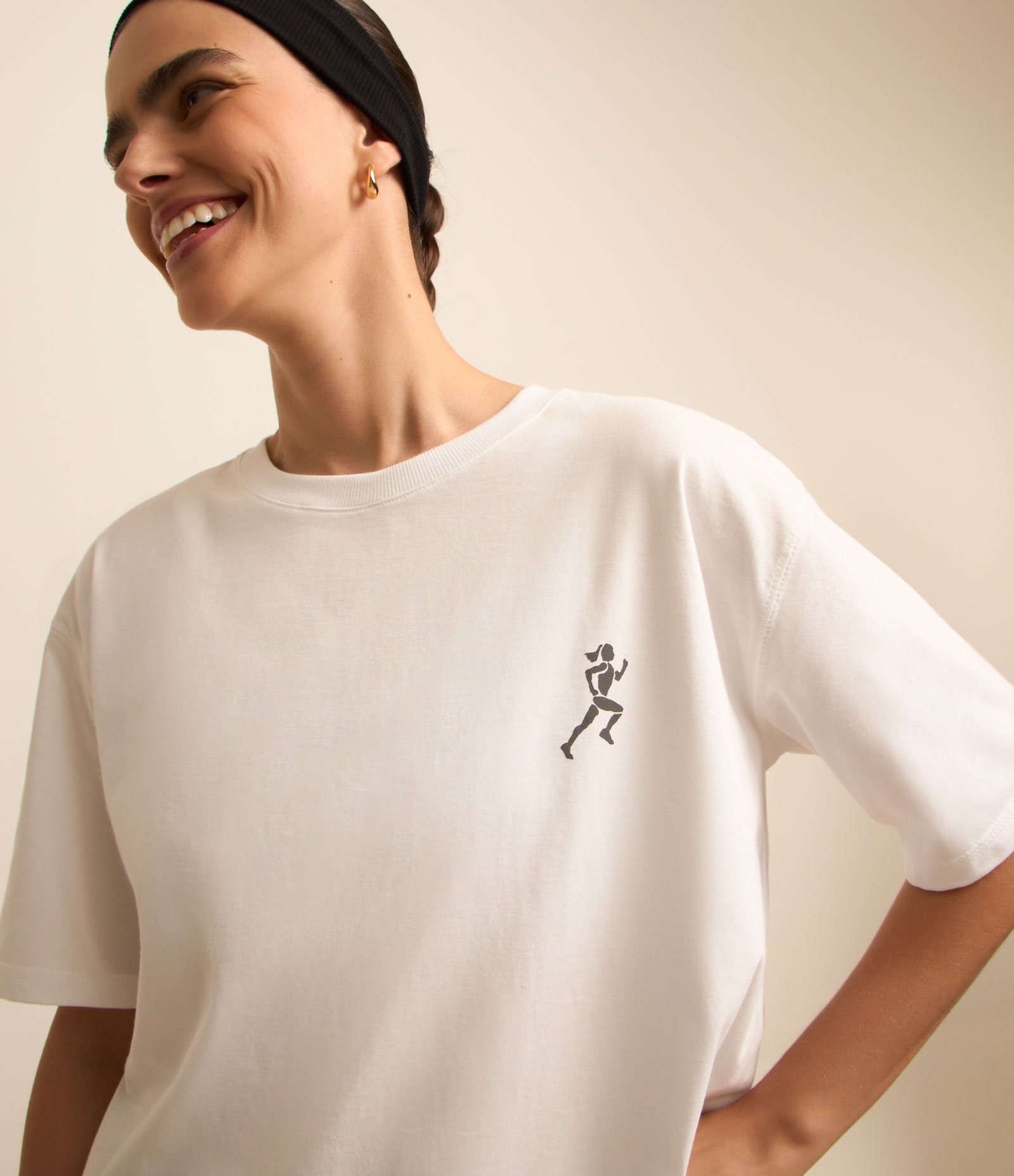 Camiseta Esportiva em Algodão e Estampa Localizada Frente e Costas Branco 3