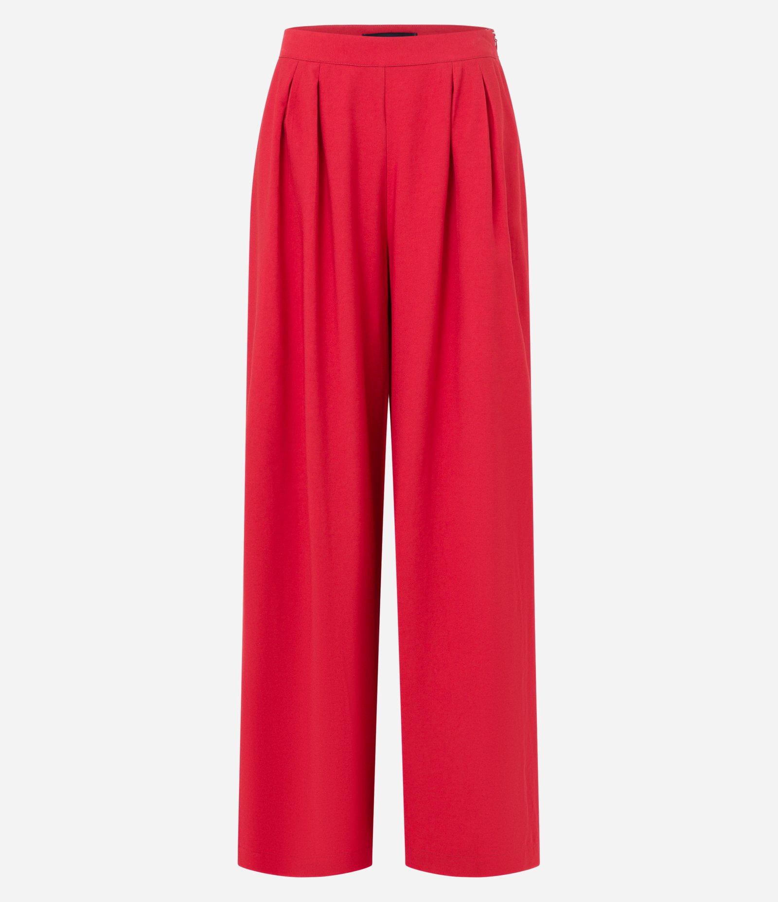 Calça Wide Leg Alfaiatada com Pregas no Cós Vermelho 5