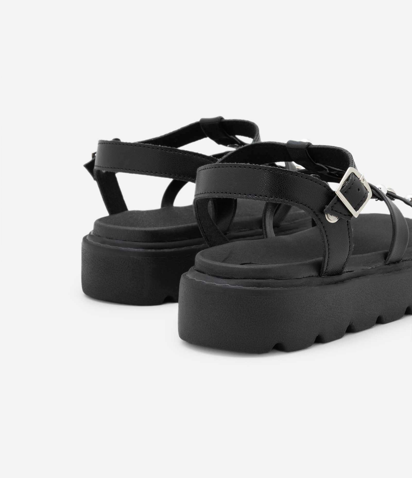 Sandália Flatform Infantil com Brilhos Molekinha - 26 a 36 Preto 2