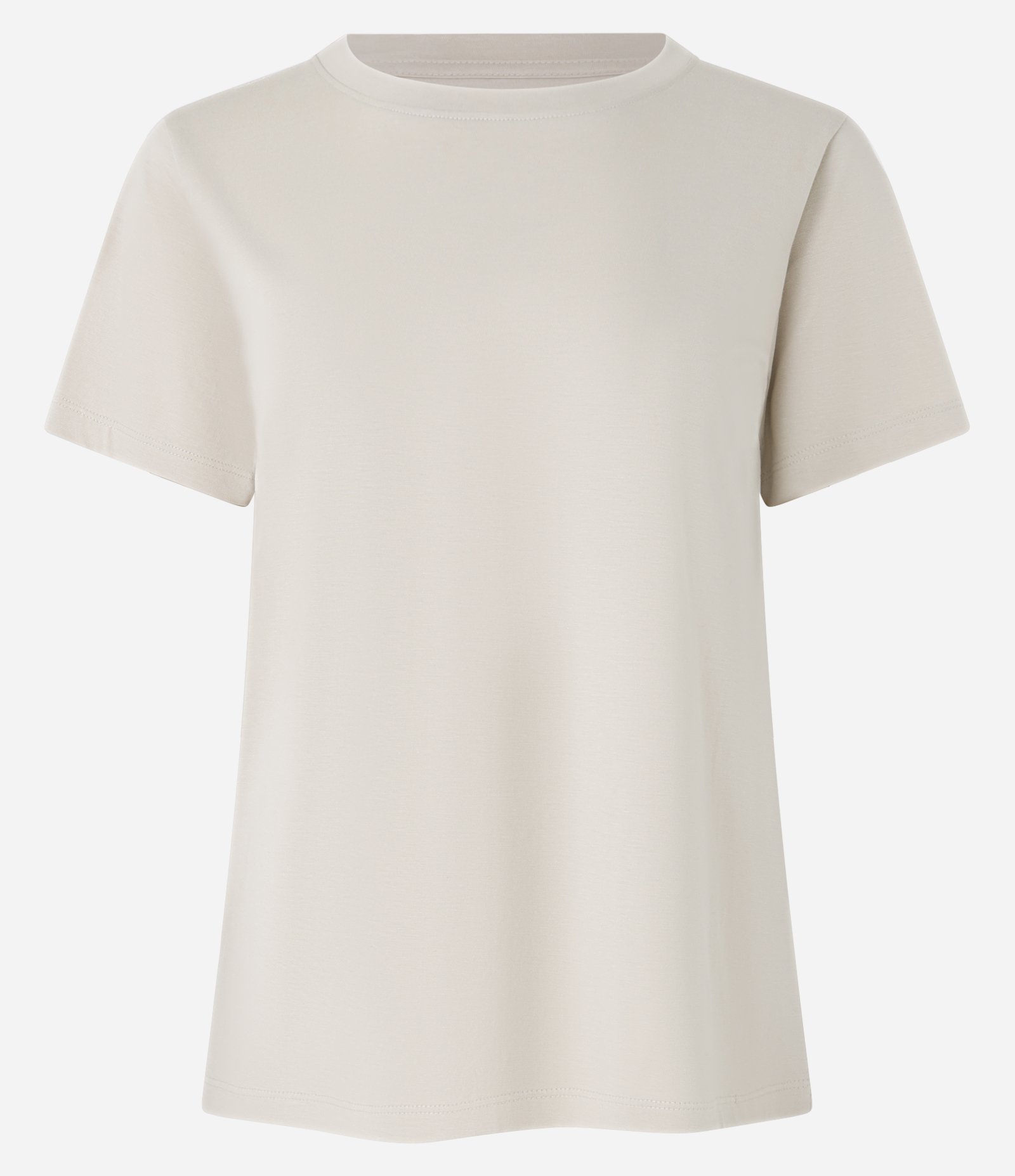 Camiseta Básica em Algodão com Manga Curta Creme 5