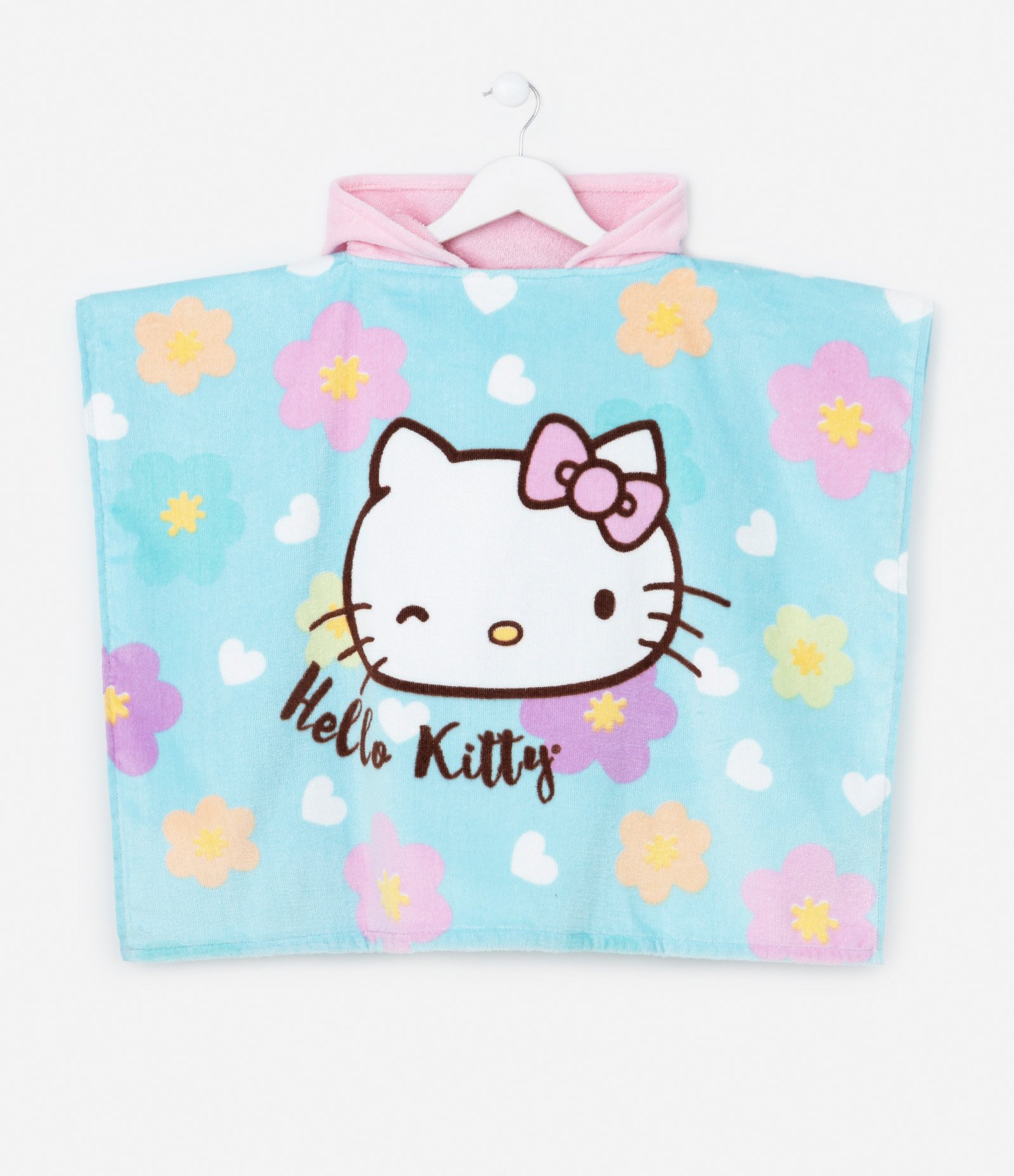 Poncho Infantil Atoalhado com Estampa Hello Kitty - Tam U Multicores 2