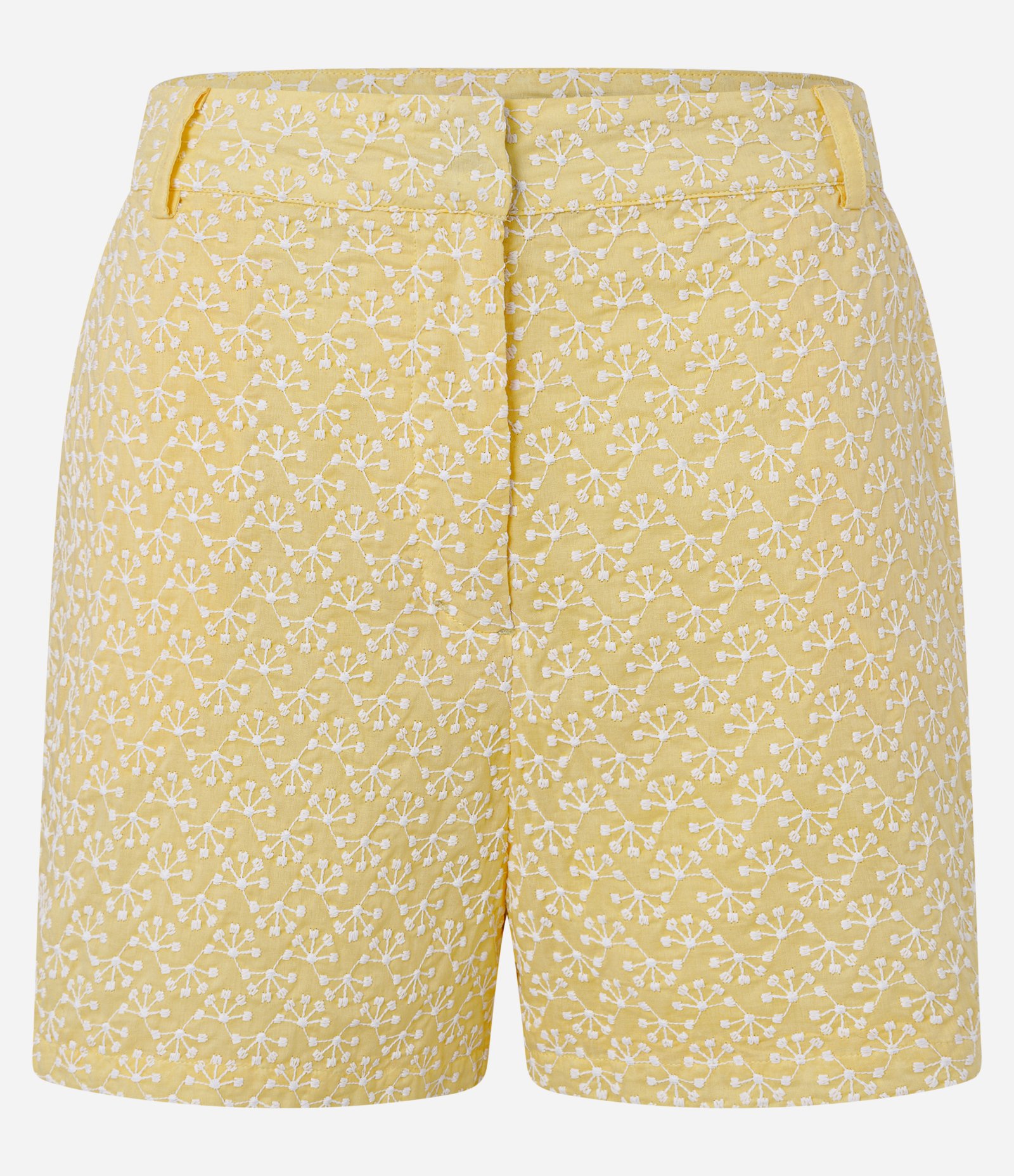 Short Curto em Laise Bordado Amarelo 1