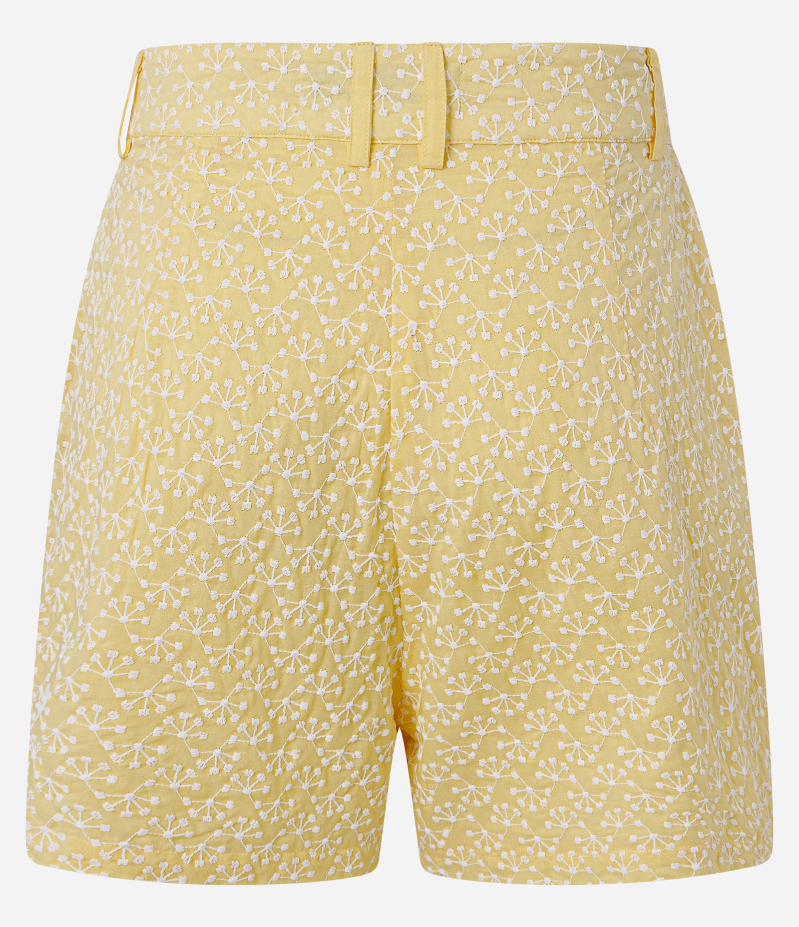 Short Curto em Laise Bordado Amarelo 3