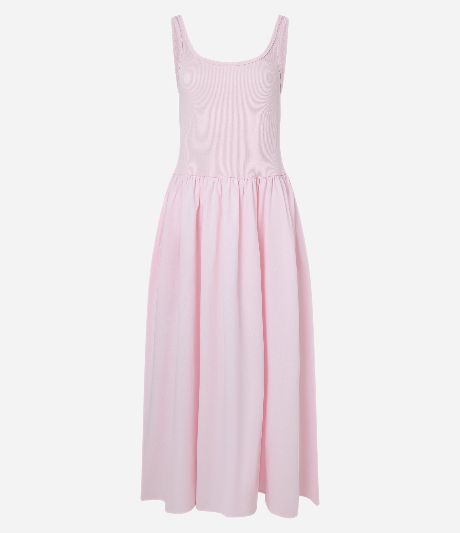 Vestido Midi em Ribana com Alça Média Rosa 5