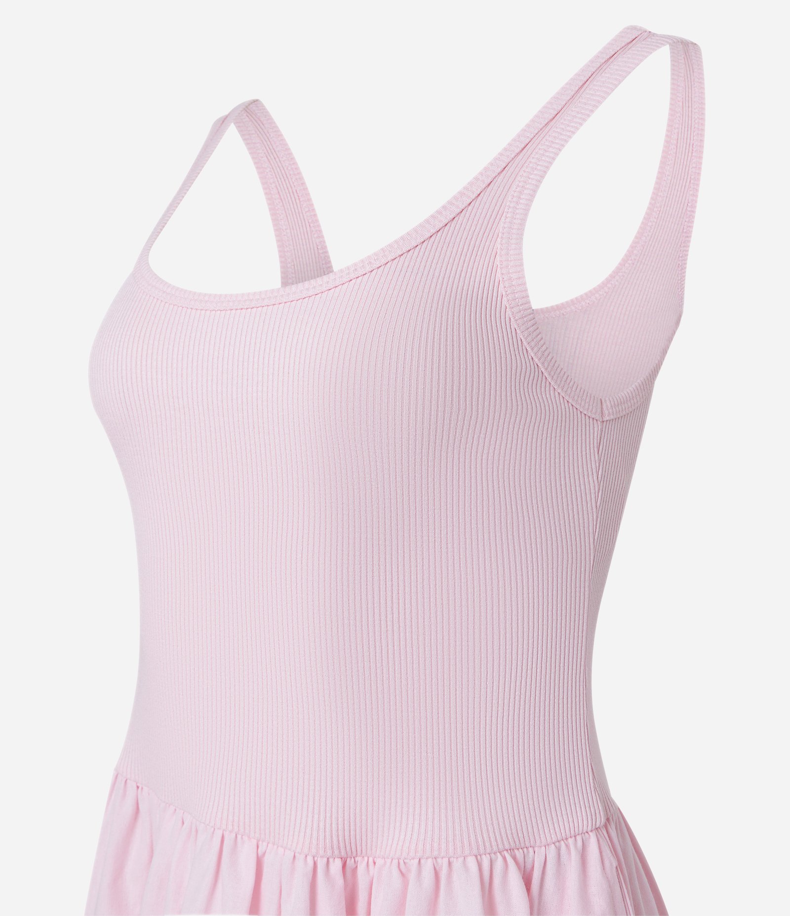 Vestido Midi em Ribana com Alça Média Rosa 6