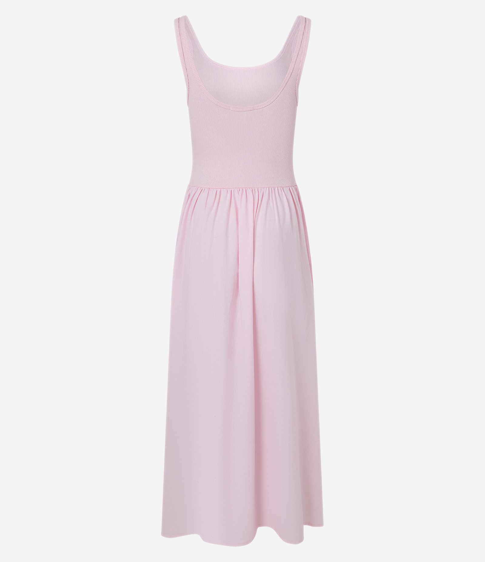 Vestido Midi em Ribana com Alça Média Rosa 7