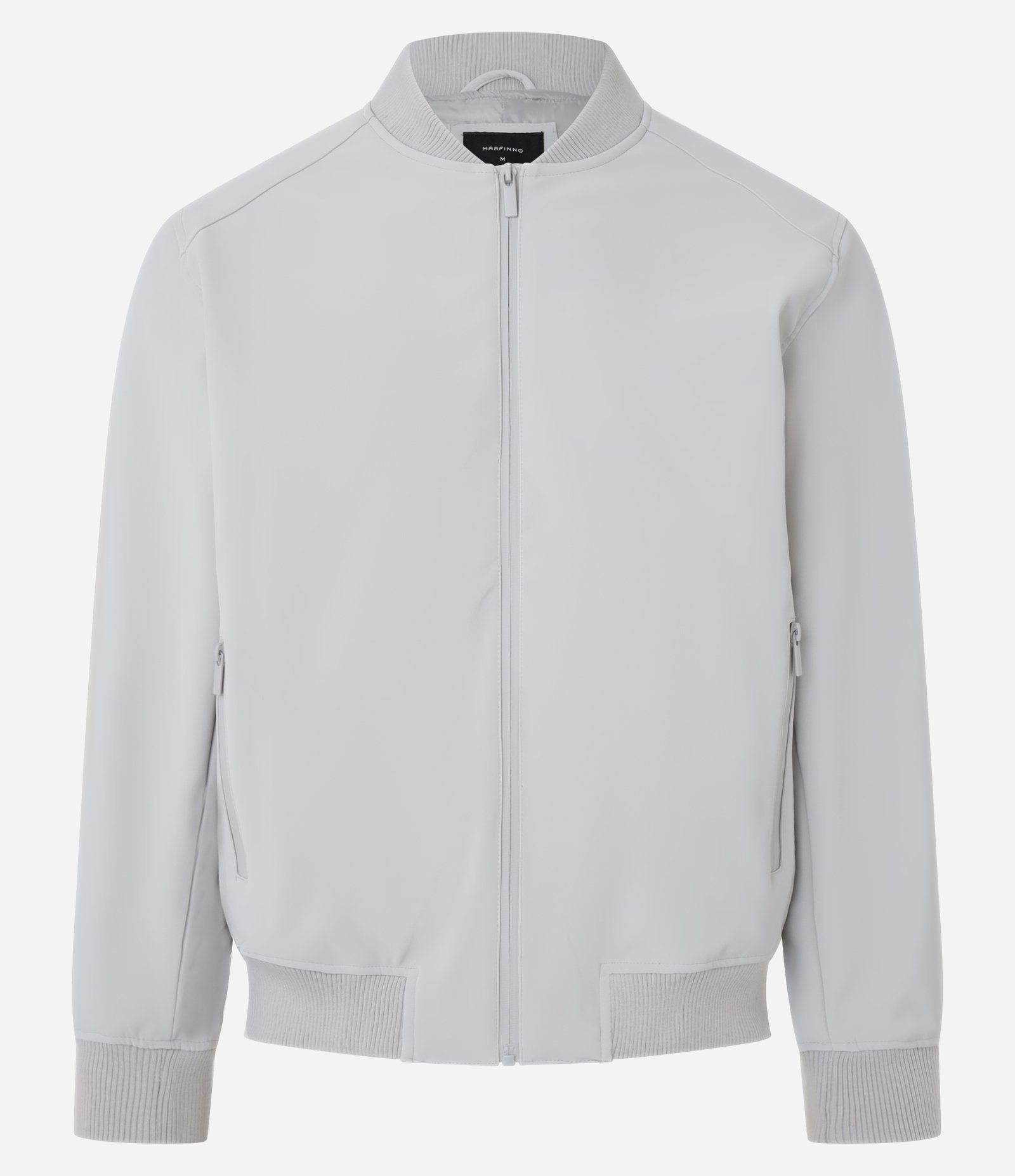 Jaqueta Bomber com Bolso Interno e Textura Emborrachada Cinza 6