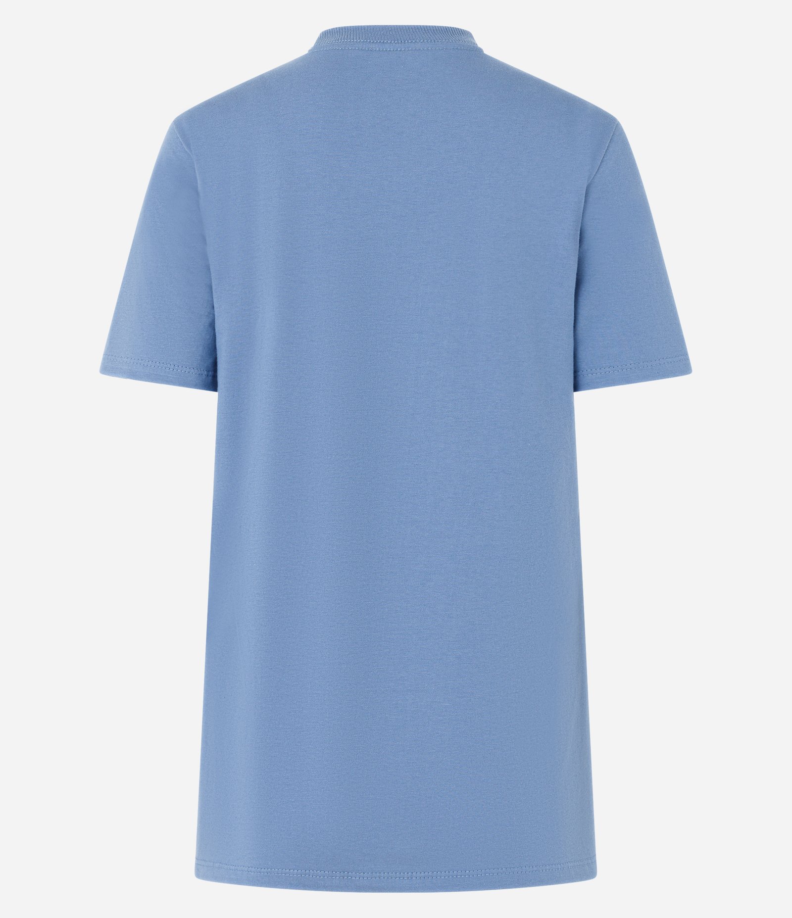 Camiseta Alongada em Algodão com Estampa Stitch Time to Relax Azul 5