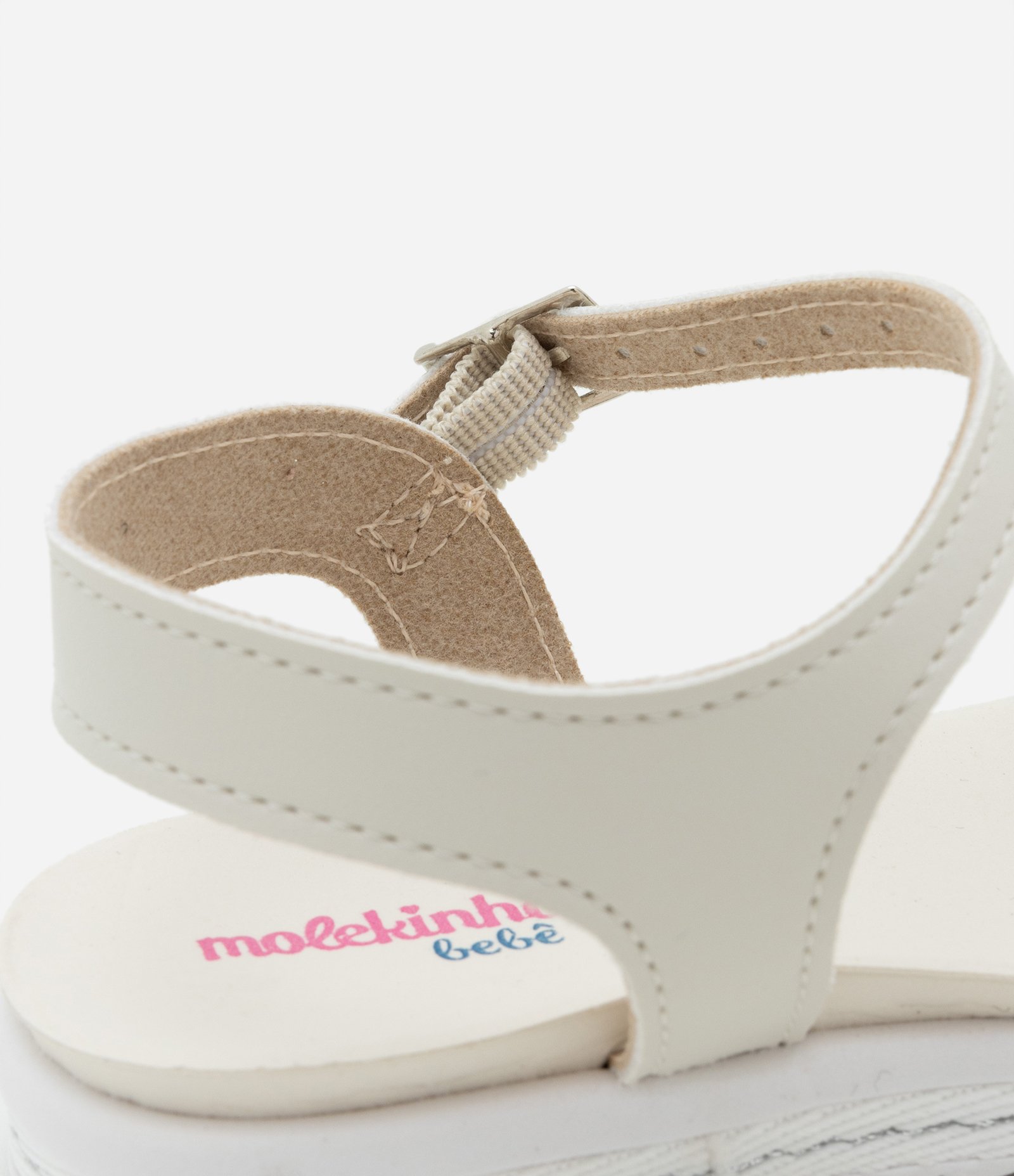 Sandália Infantil com Estampa Gatinha Molekinha - Tam 20 a 25 Off White 3