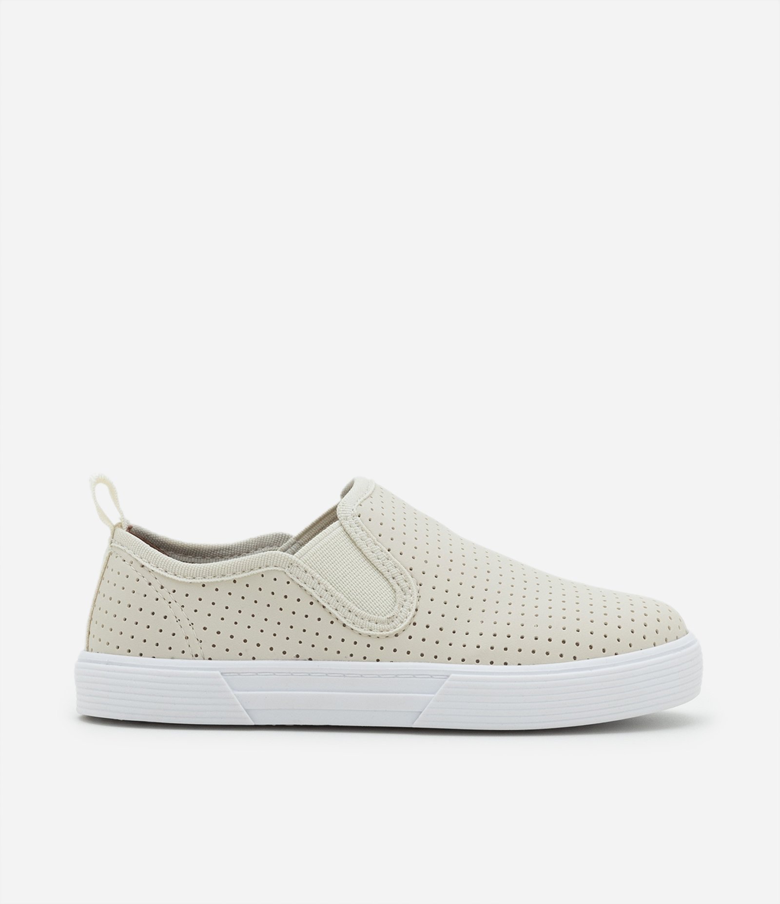 Tênis Slip On Infantil com Textura Furadinha Molekinho - Tam 20 a 26 Off White 5