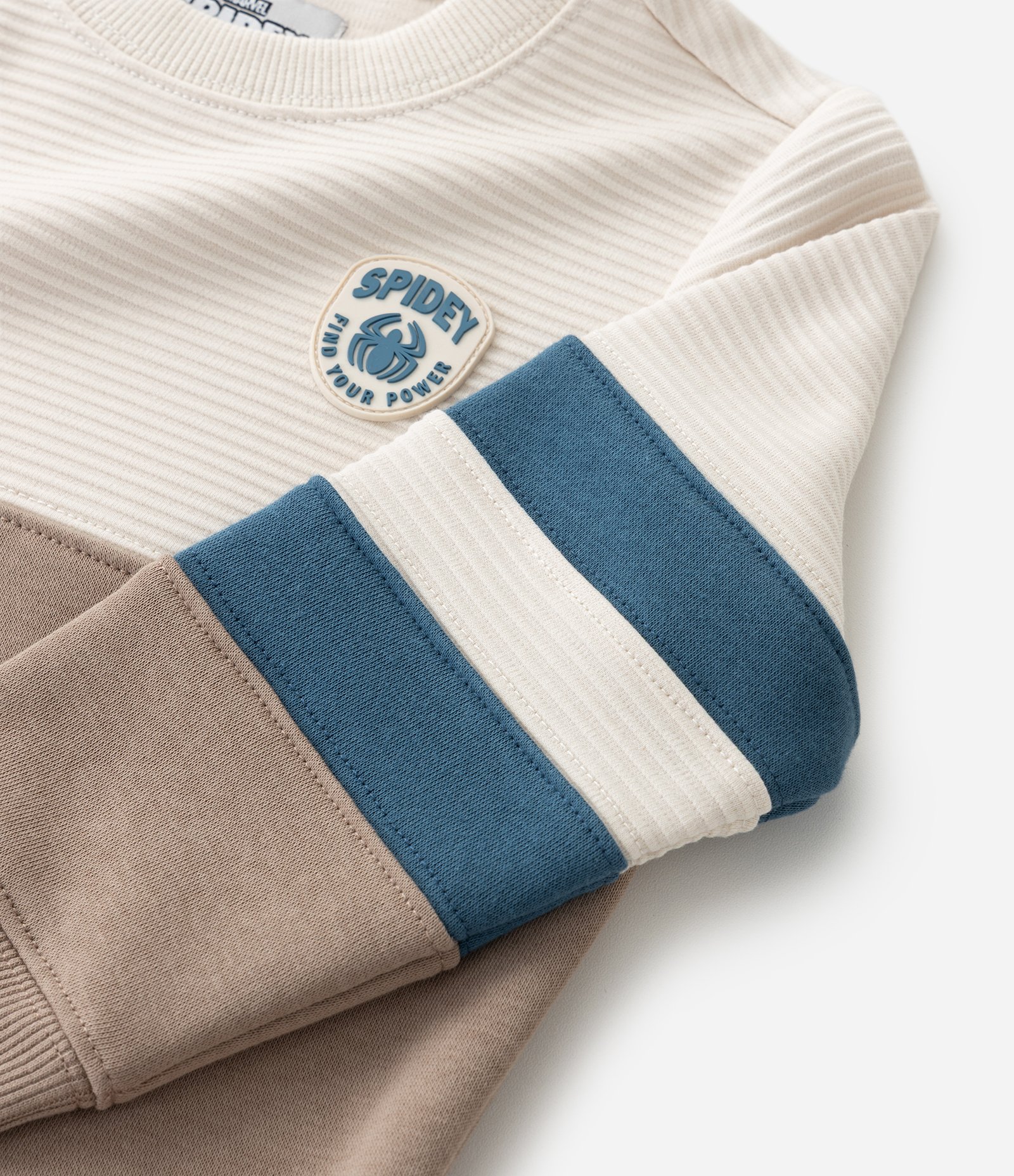 Casaco Infantil Quentinho com Estampa Spidey - Tam 2 a 6 Anos Marrom/Bege 4