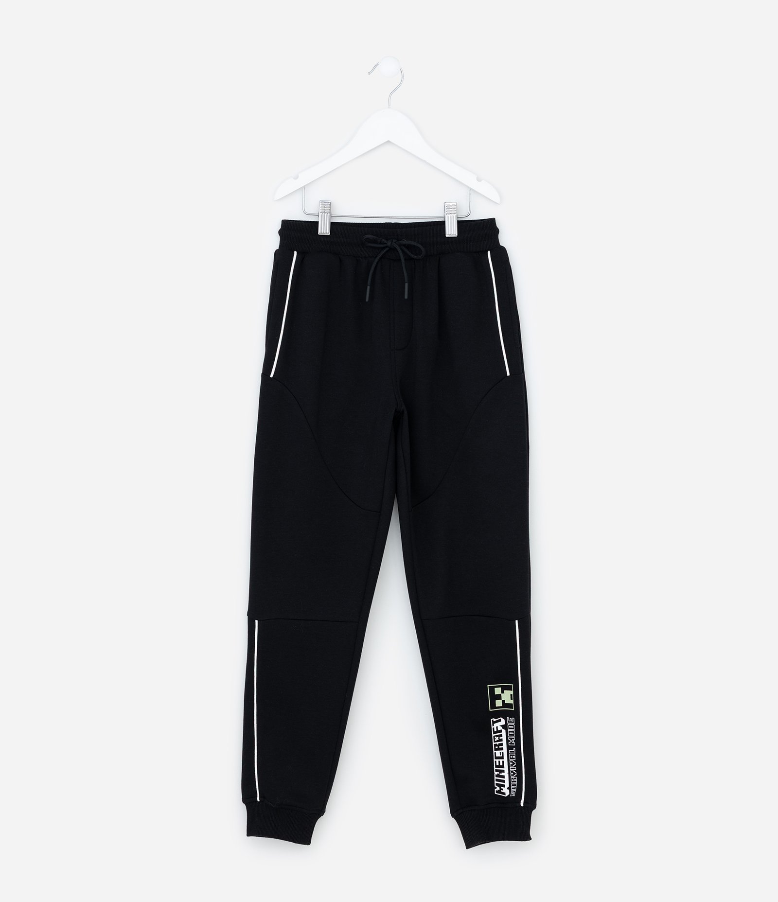 Calça Infantil em Tech Fleece e Estampa Minecraft - Tam 5 a 14 Anos Preto 1