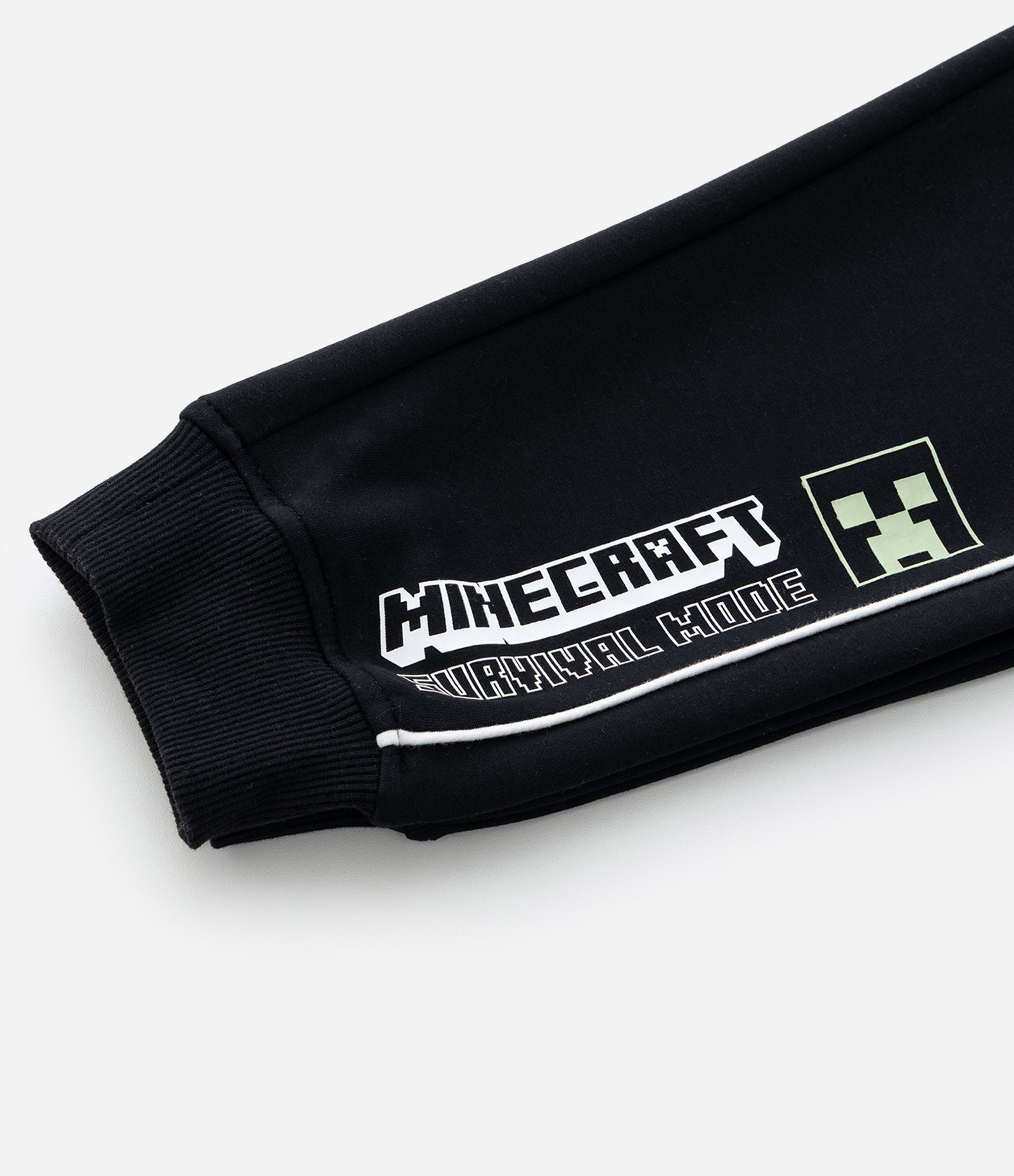 Calça Infantil em Tech Fleece e Estampa Minecraft - Tam 5 a 14 Anos Preto 7