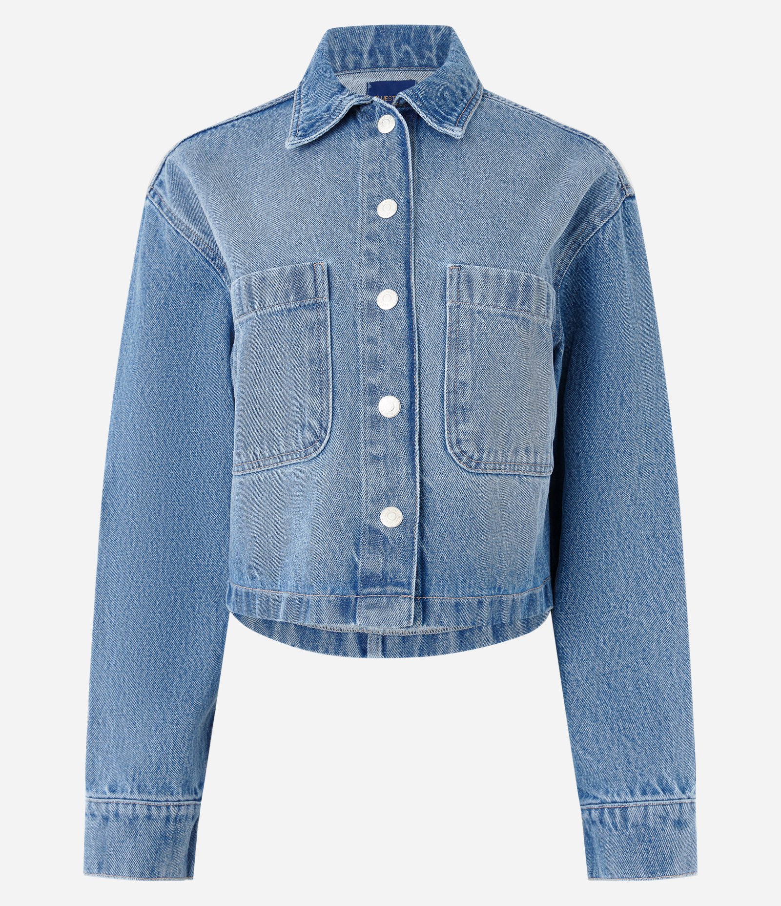 Camisa Overshirt em Jeans com Bolsos Frontais Azul 6
