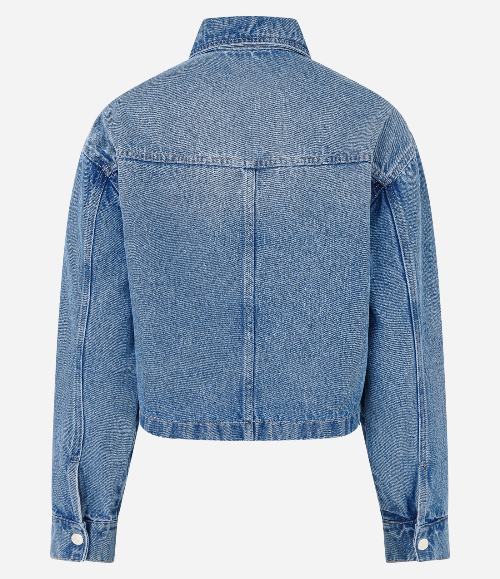 Camisa Overshirt em Jeans com Bolsos Frontais Azul 7