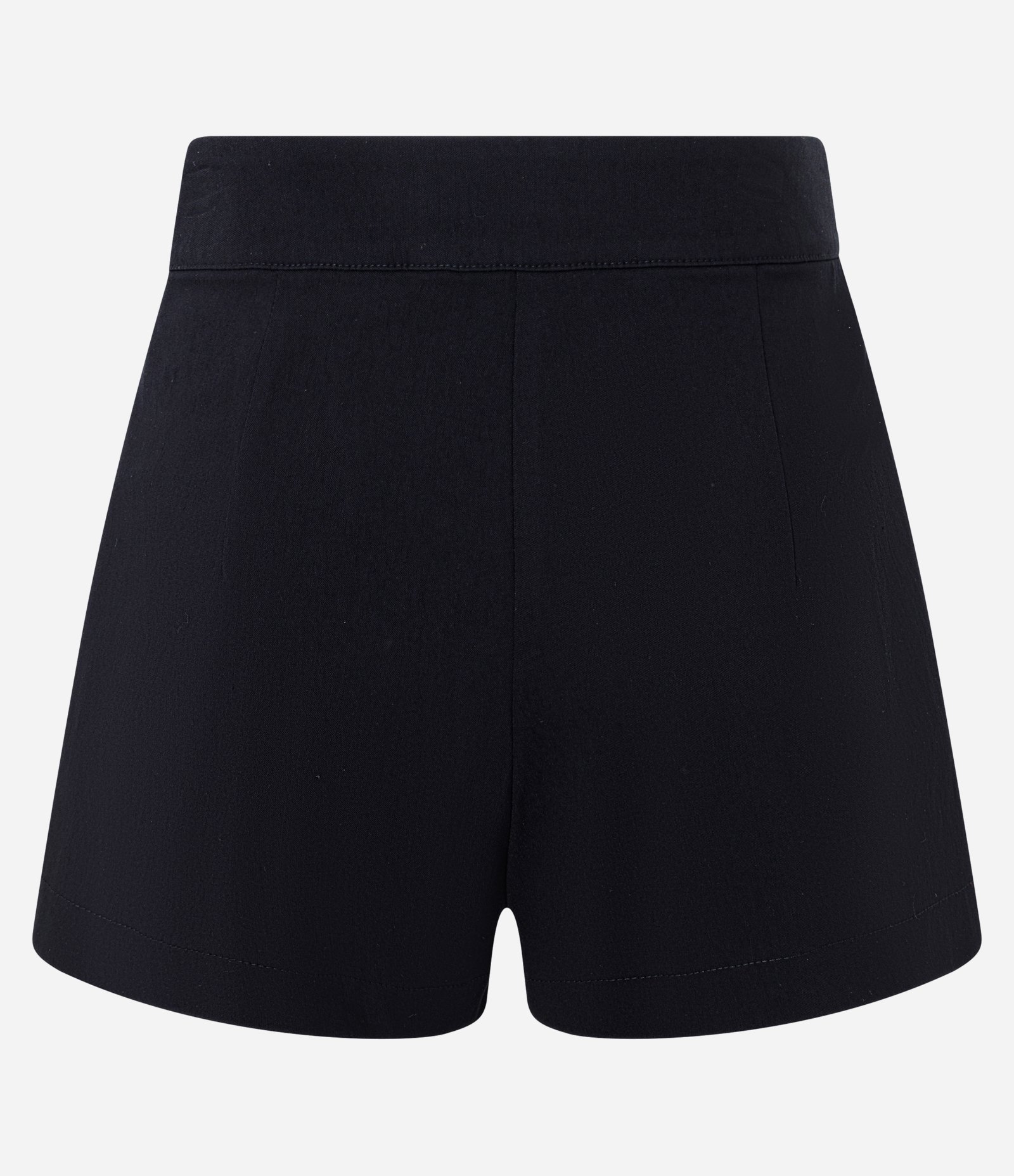 Short Saia em Bengaline Assimétrica com Botões Forrados Preto 6