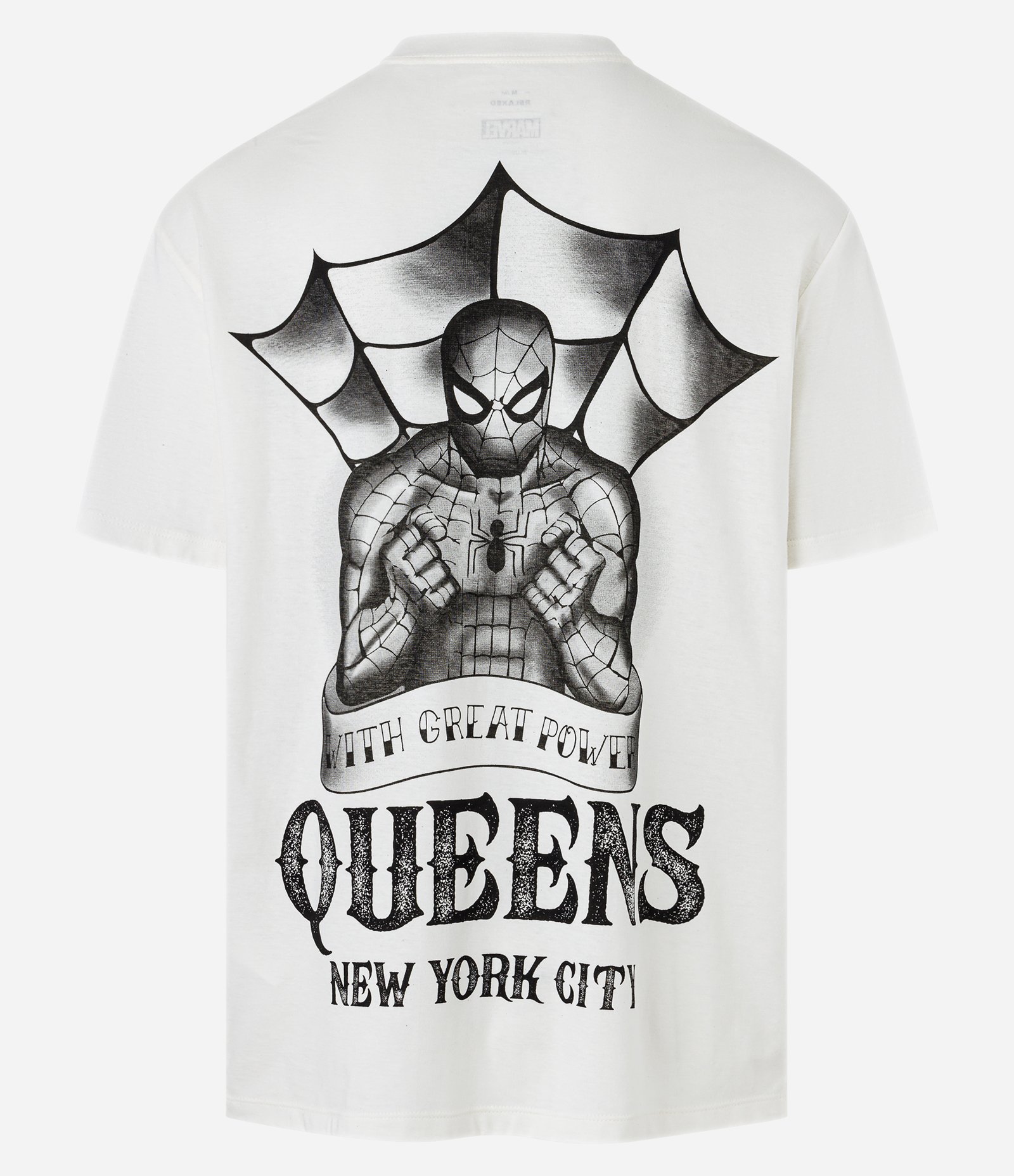 Camiseta Relaxed em Algodão com Estampa Spider Man Branco 2