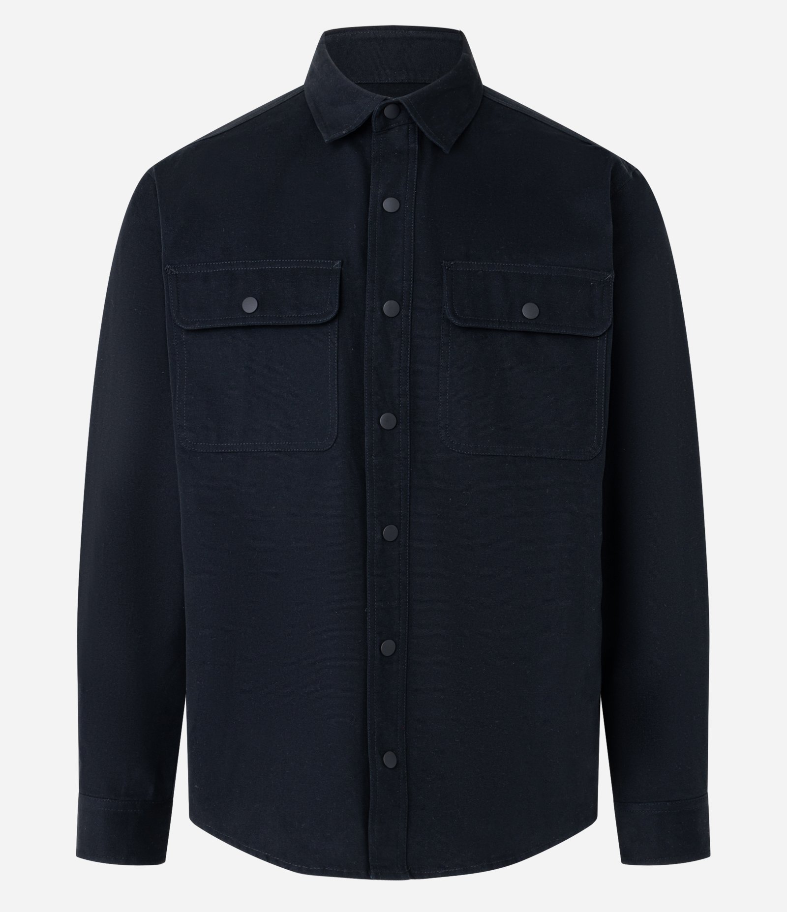 Camisa em Sarja com Botões e Bolsos Preto 5