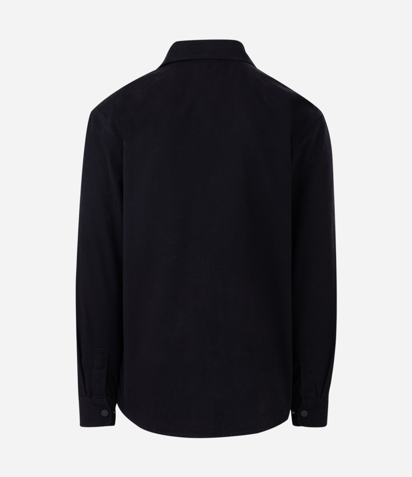 Camisa em Sarja com Botões e Bolsos Preto 6