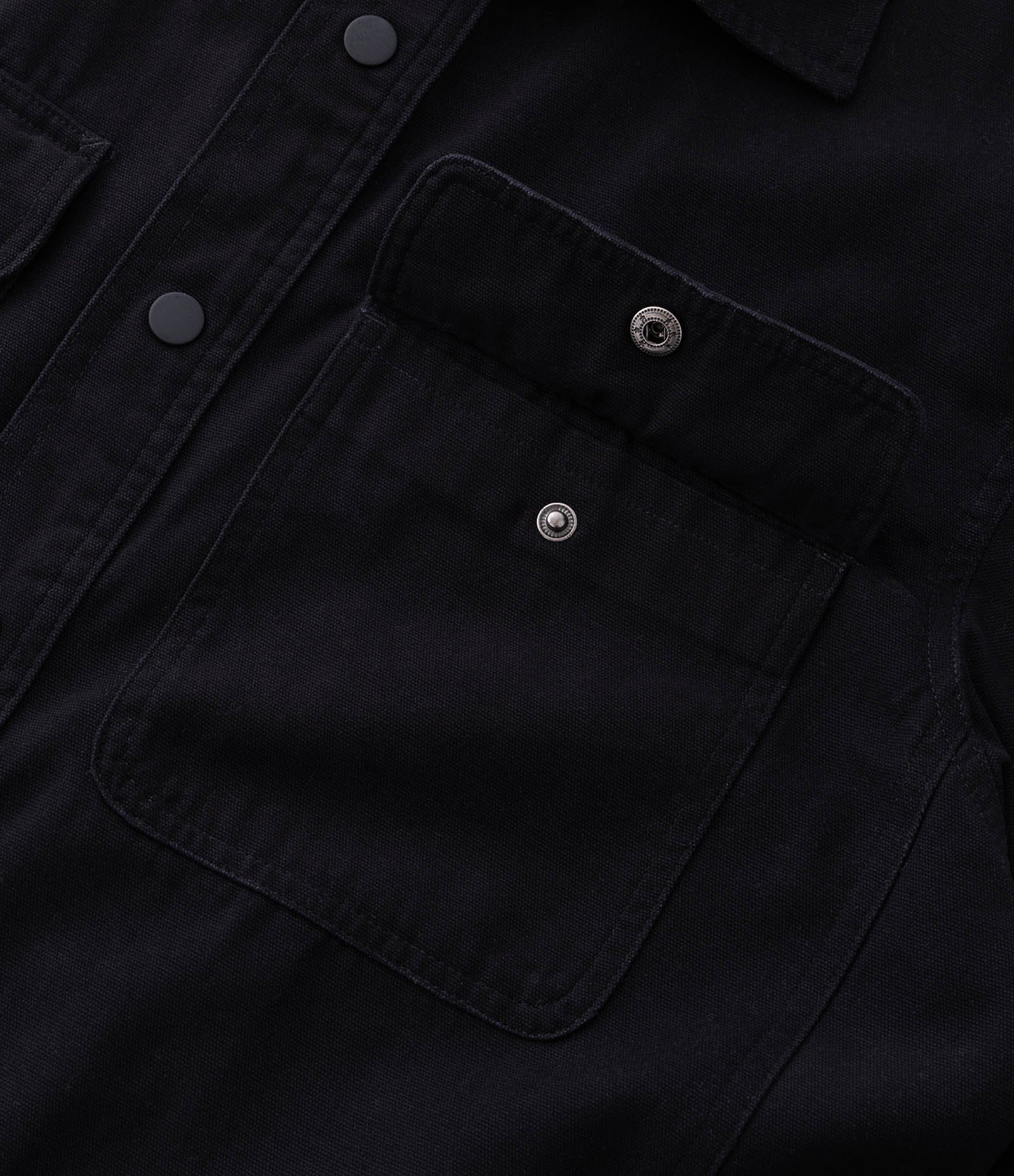 Camisa em Sarja com Botões e Bolsos Preto 8