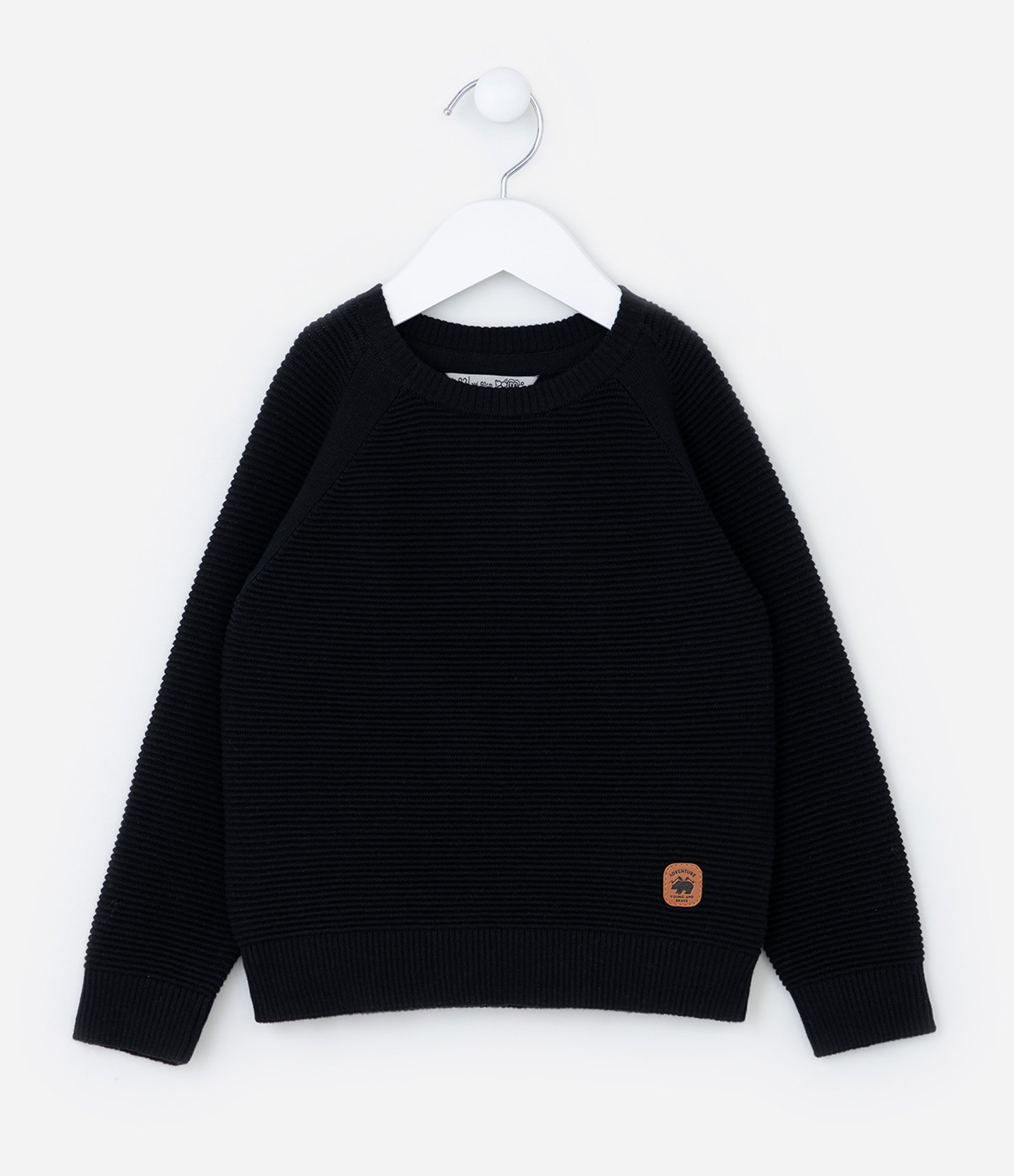 Blusão Infantil com Mangas Raglan - Tam 1 a 4 anos Preto 1