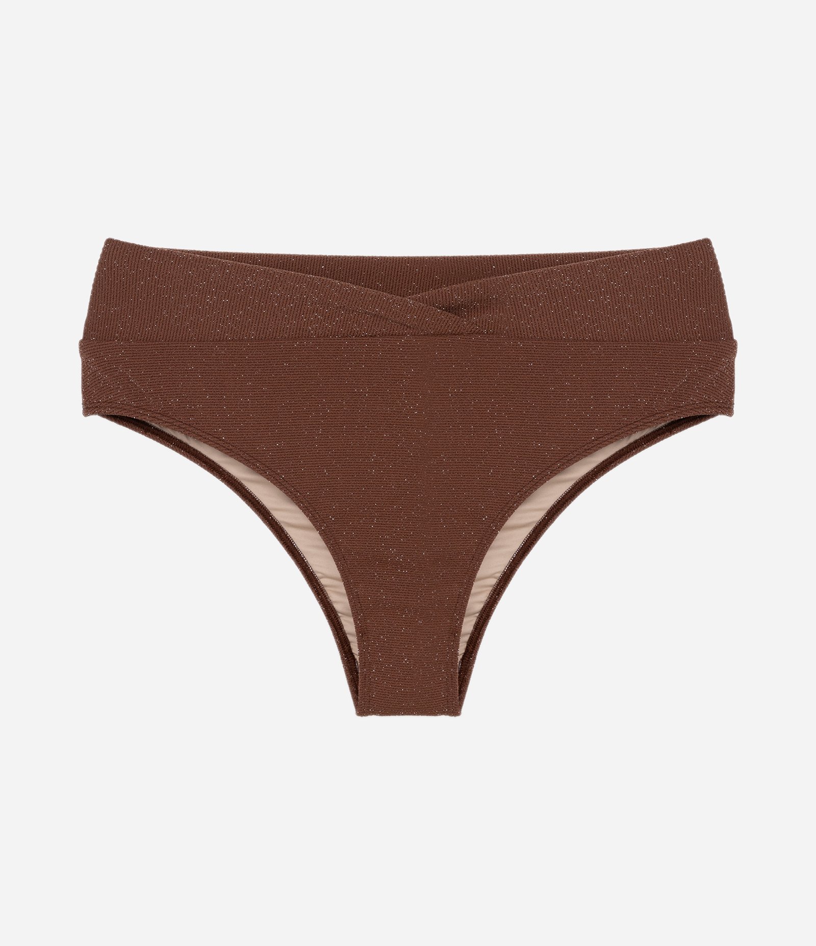 Biquíni Calcinha Hot Pants com Brilho Curve & Plus Size Marrom 5