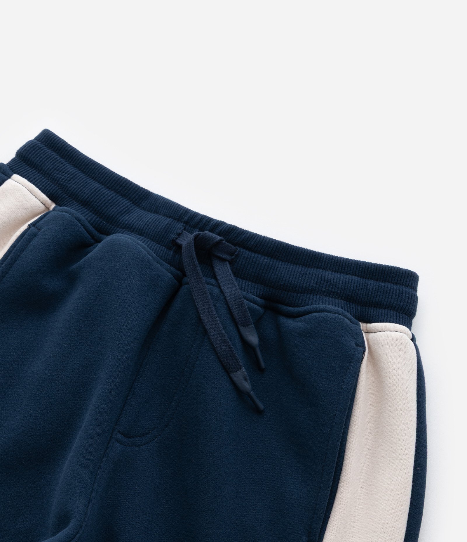 Calça Infantil em Moletom com Bolsos Cargo - Tam 5 a 14 Anos Azul 5